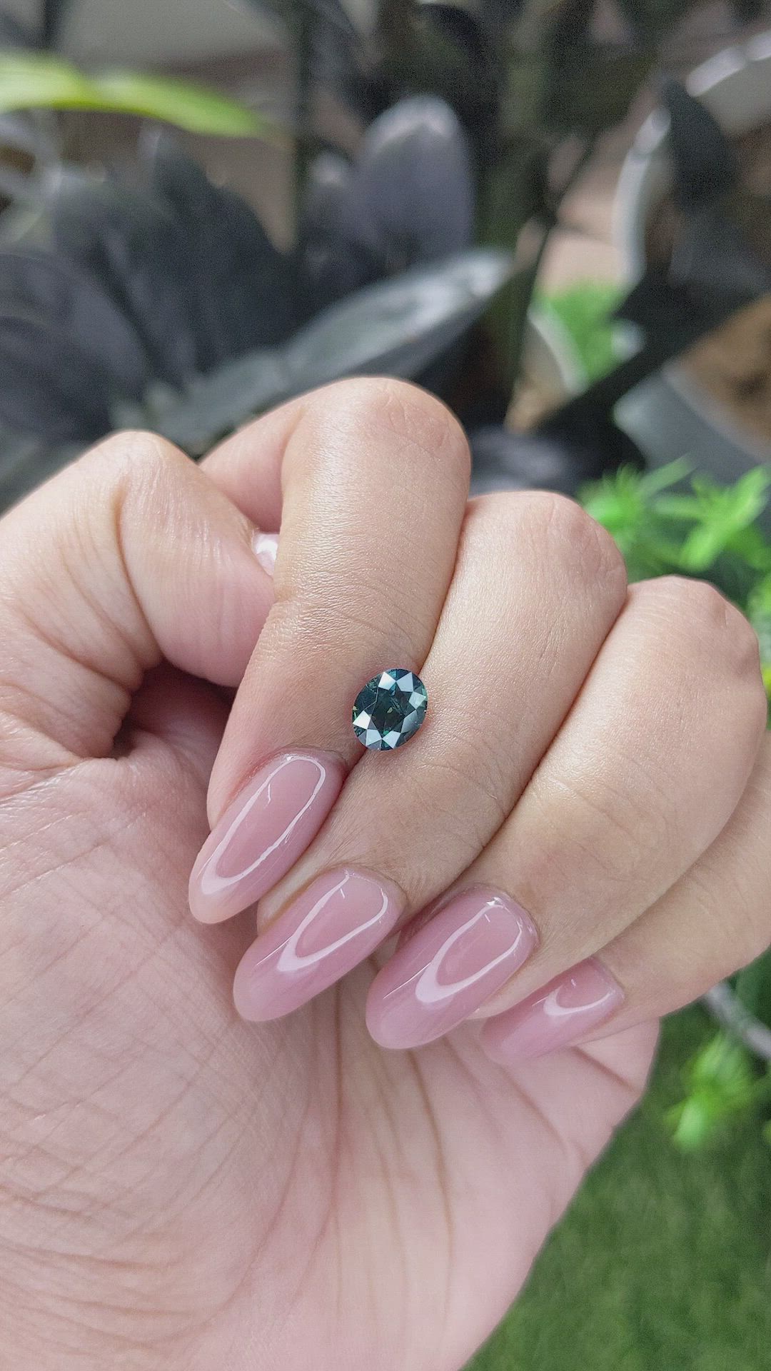 1.18 Ct. Bluish Green Sapphire from Tanzania Size Video