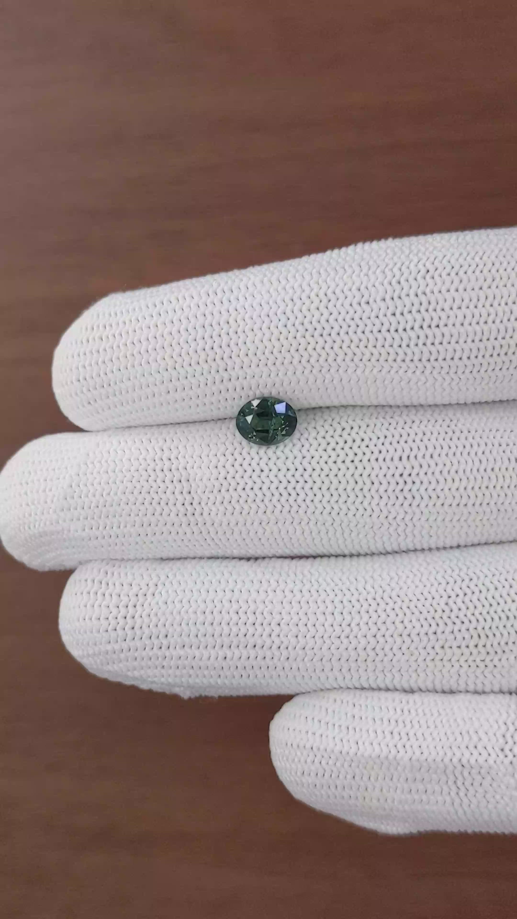 1.18 Ct. Bluish Green Sapphire from Tanzania Size Video