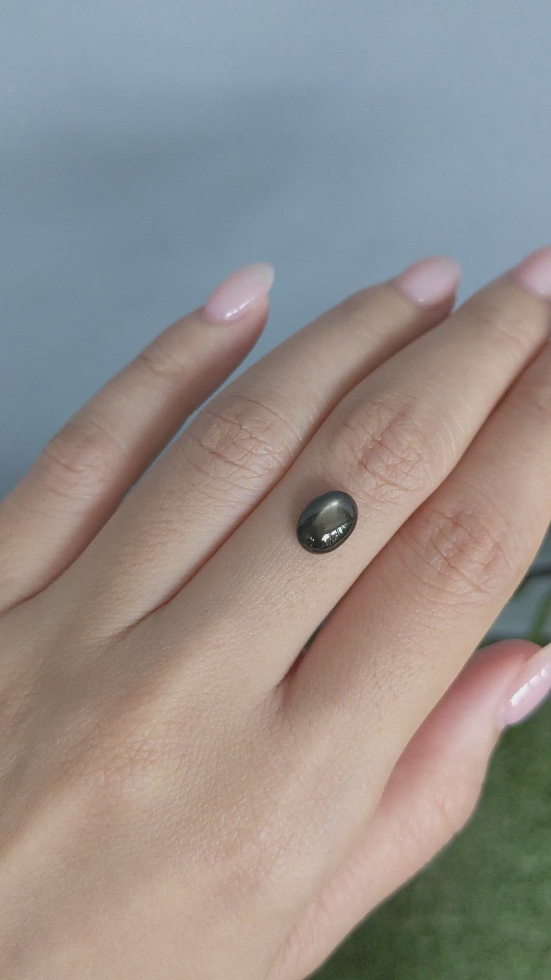 2.43 Ct. Black Star Sapphire from Ceylon (Sri Lanka) Size Video
