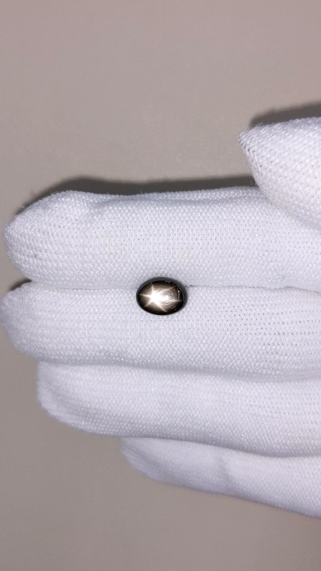 2.96 Ct. Black Star Sapphire from Ceylon (Sri Lanka) Size Video
