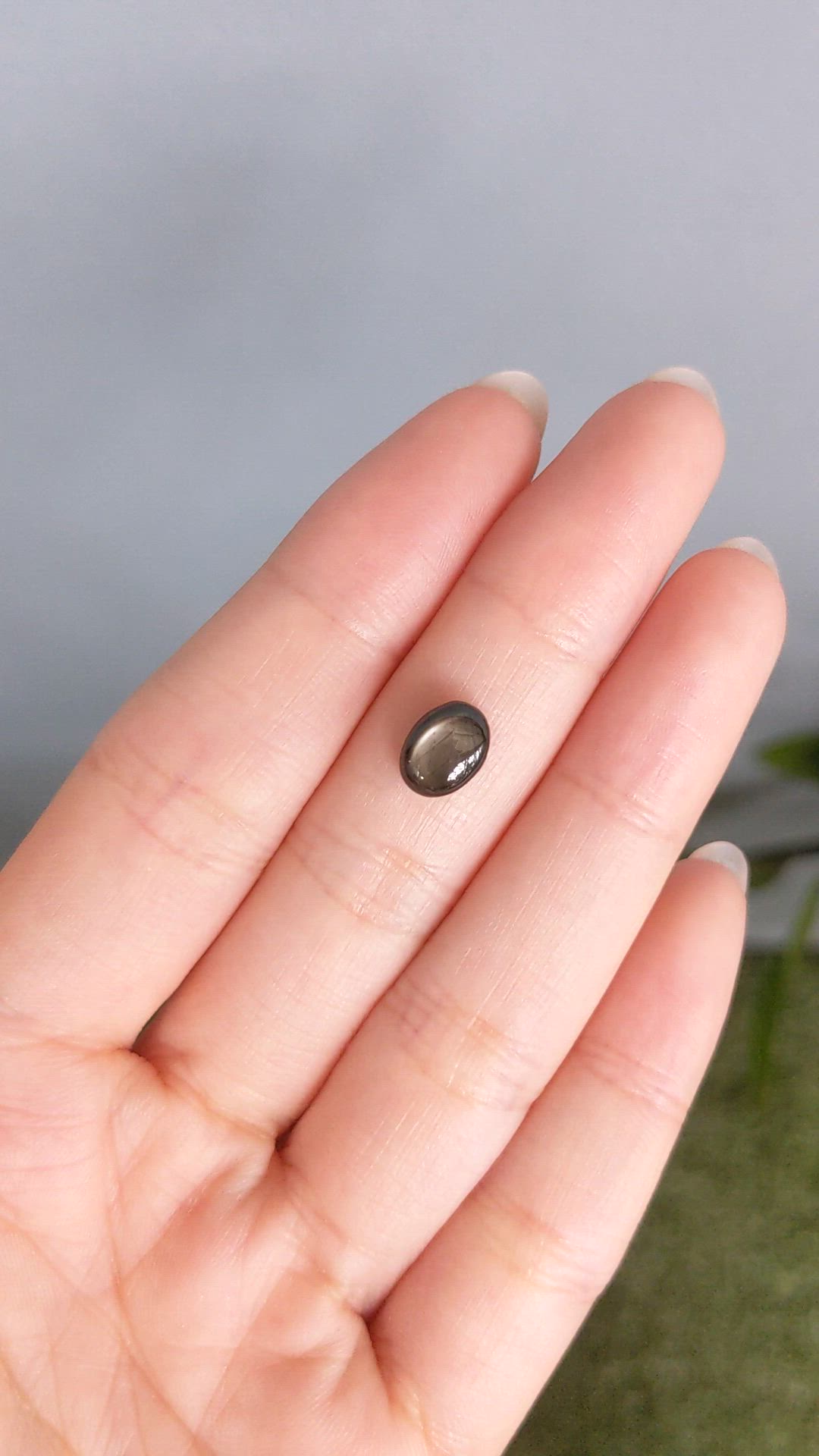 2.96 Ct. Black Star Sapphire from Ceylon (Sri Lanka) Size Video