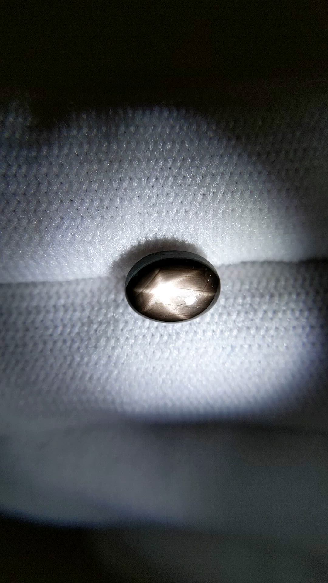 2.96 Ct. Black Star Sapphire from Ceylon (Sri Lanka) Size Video