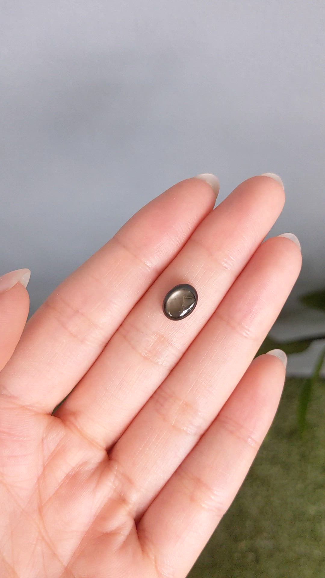 2.90 Ct. Black Star Sapphire from Ceylon (Sri Lanka) Size Video