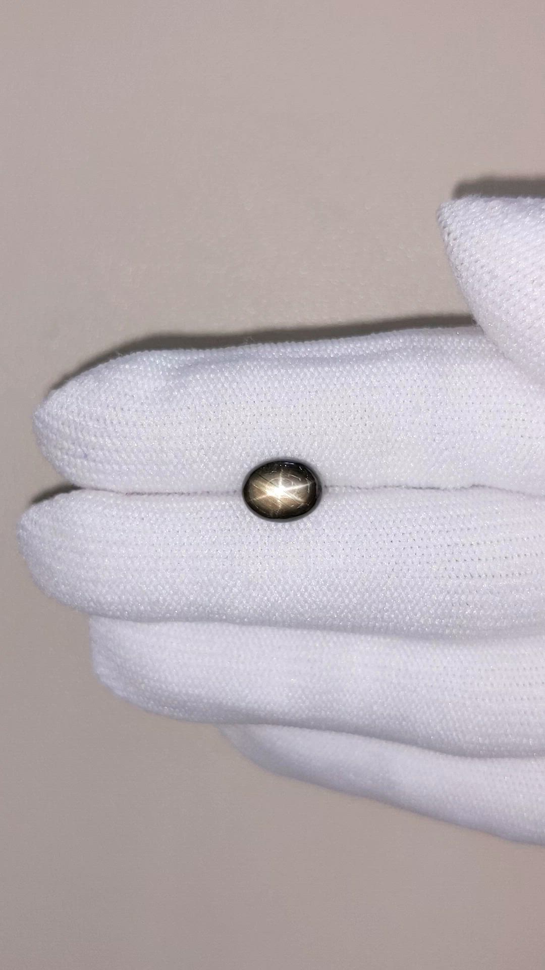 2.84 Ct. Black Star Sapphire from Ceylon (Sri Lanka) Size Video