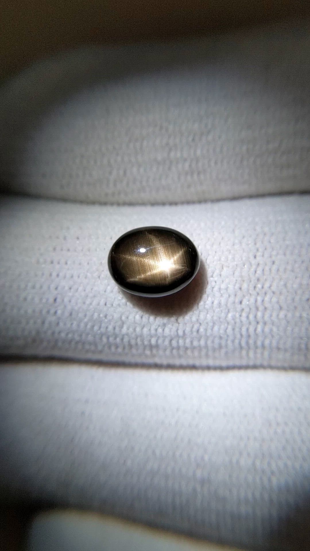 3.21 Ct. Black Star Sapphire from Ceylon (Sri Lanka) Size Video