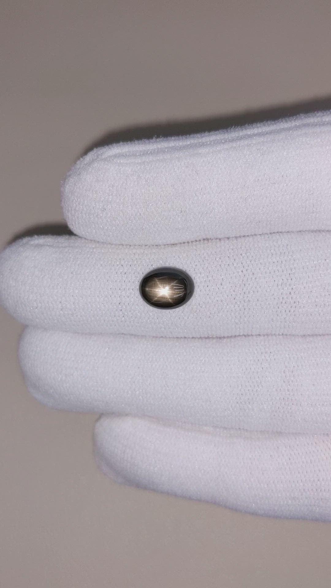 2.36 Ct. Black Star Sapphire from Ceylon (Sri Lanka) Size Video