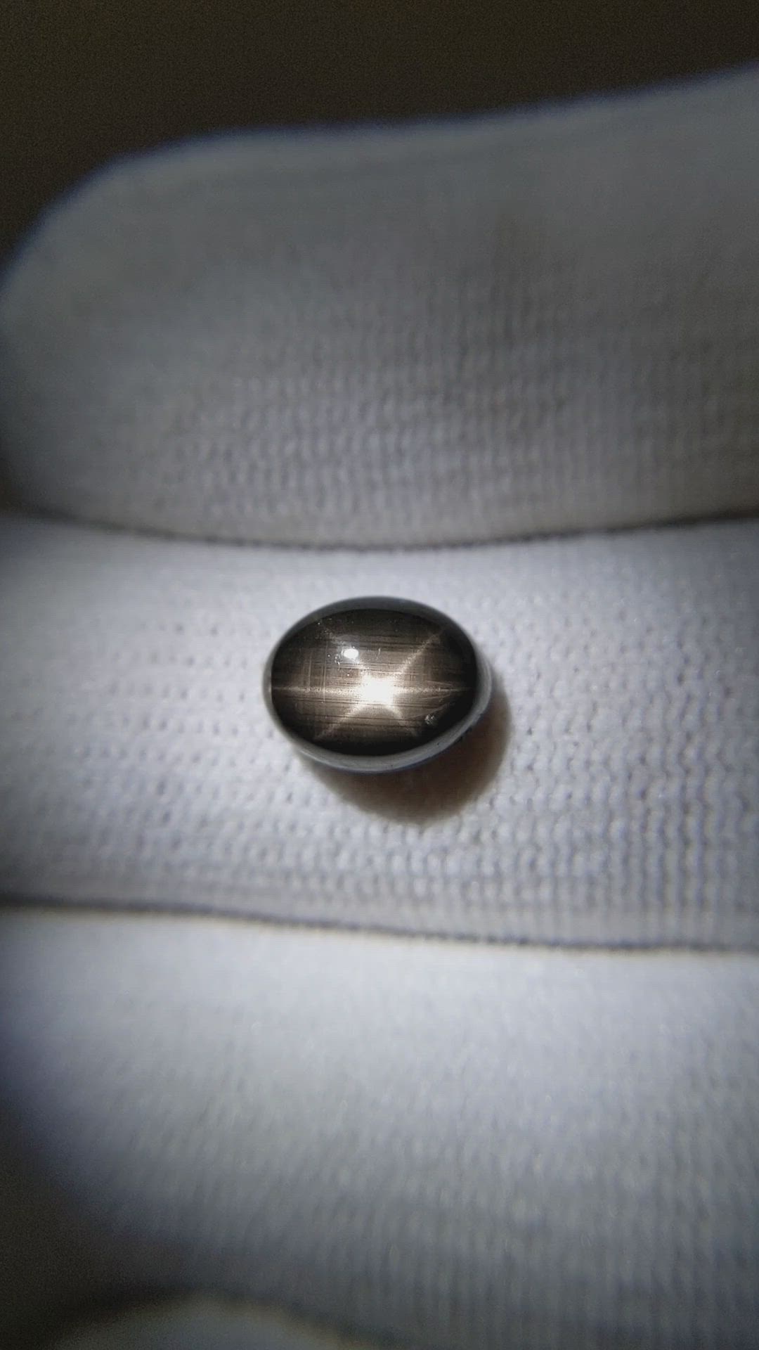 3.27 Ct. Black Star Sapphire from Ceylon (Sri Lanka) Size Video