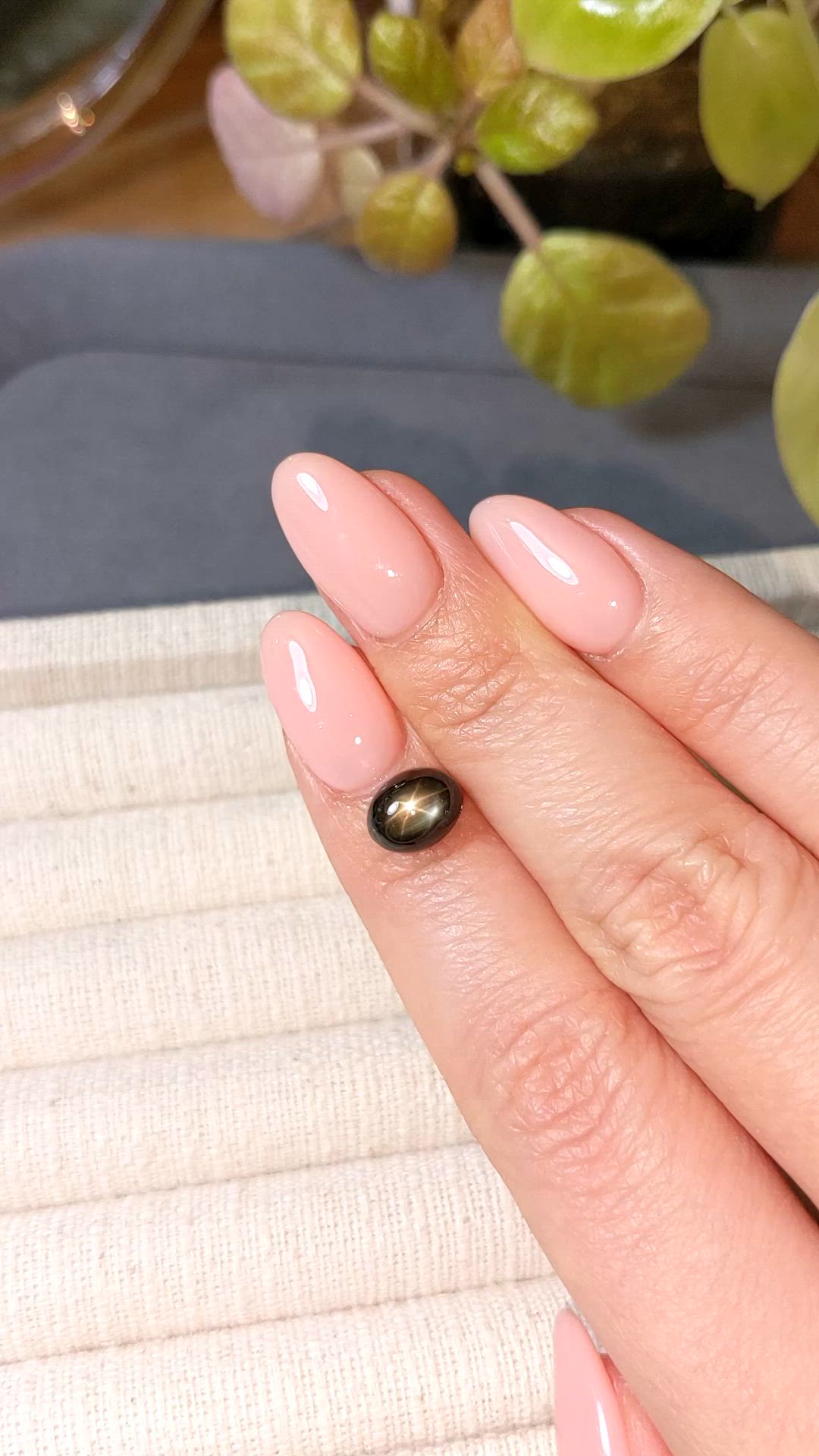 3.27 Ct. Black Star Sapphire from Ceylon (Sri Lanka) Size Video