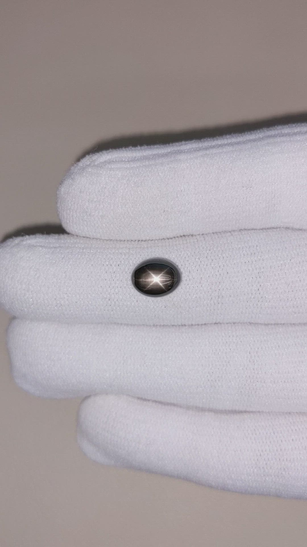 3.27 Ct. Black Star Sapphire from Ceylon (Sri Lanka) Size Video