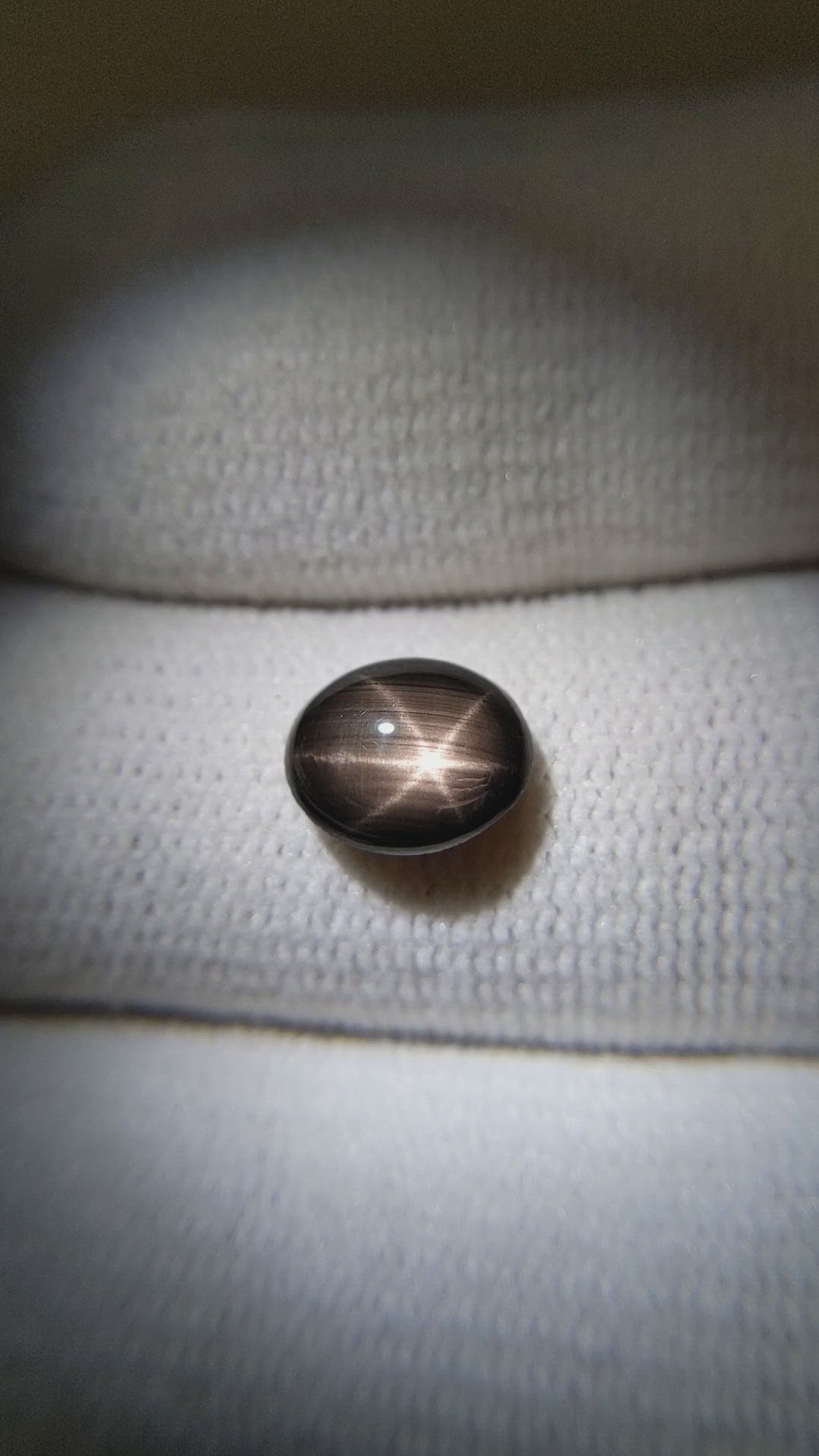 2.36 Ct. Black Star Sapphire from Ceylon (Sri Lanka) Size Video
