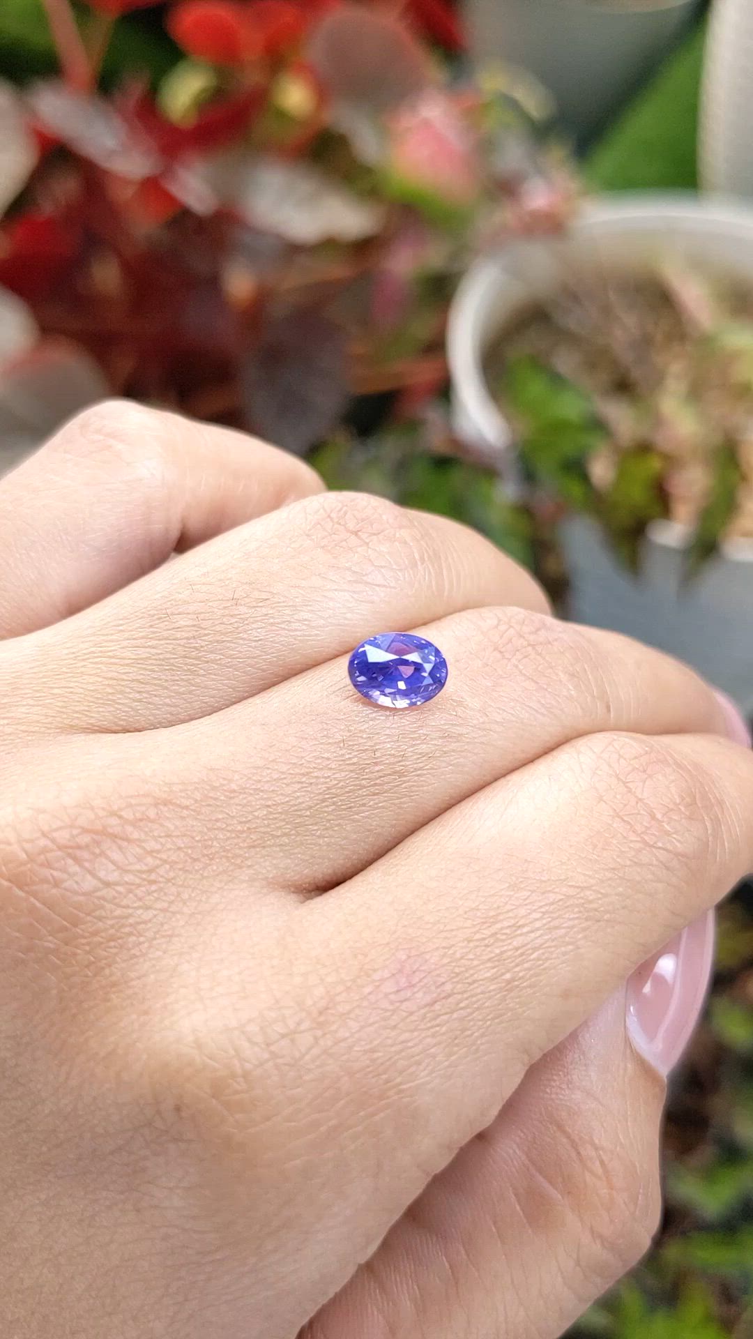 2.12 Ct. Purple Sapphire from Ceylon (Sri Lanka) Size Video