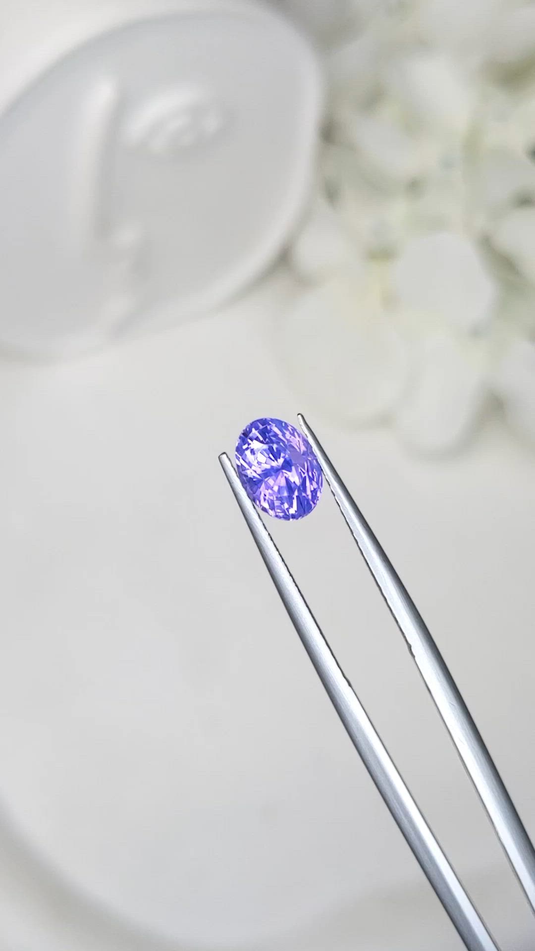 2.12 Ct. Purple Sapphire from Ceylon (Sri Lanka) Size Video