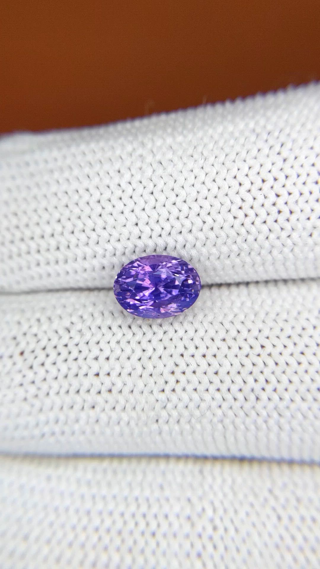 2.12 Ct. Purple Sapphire from Ceylon (Sri Lanka) Size Video