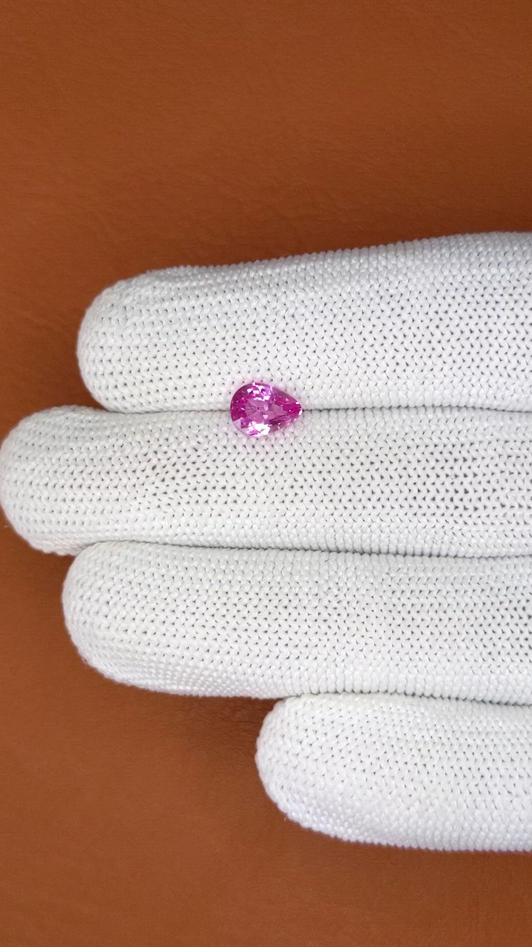 1.27 Ct. Pink Sapphire from Ceylon (Sri Lanka) Size Video