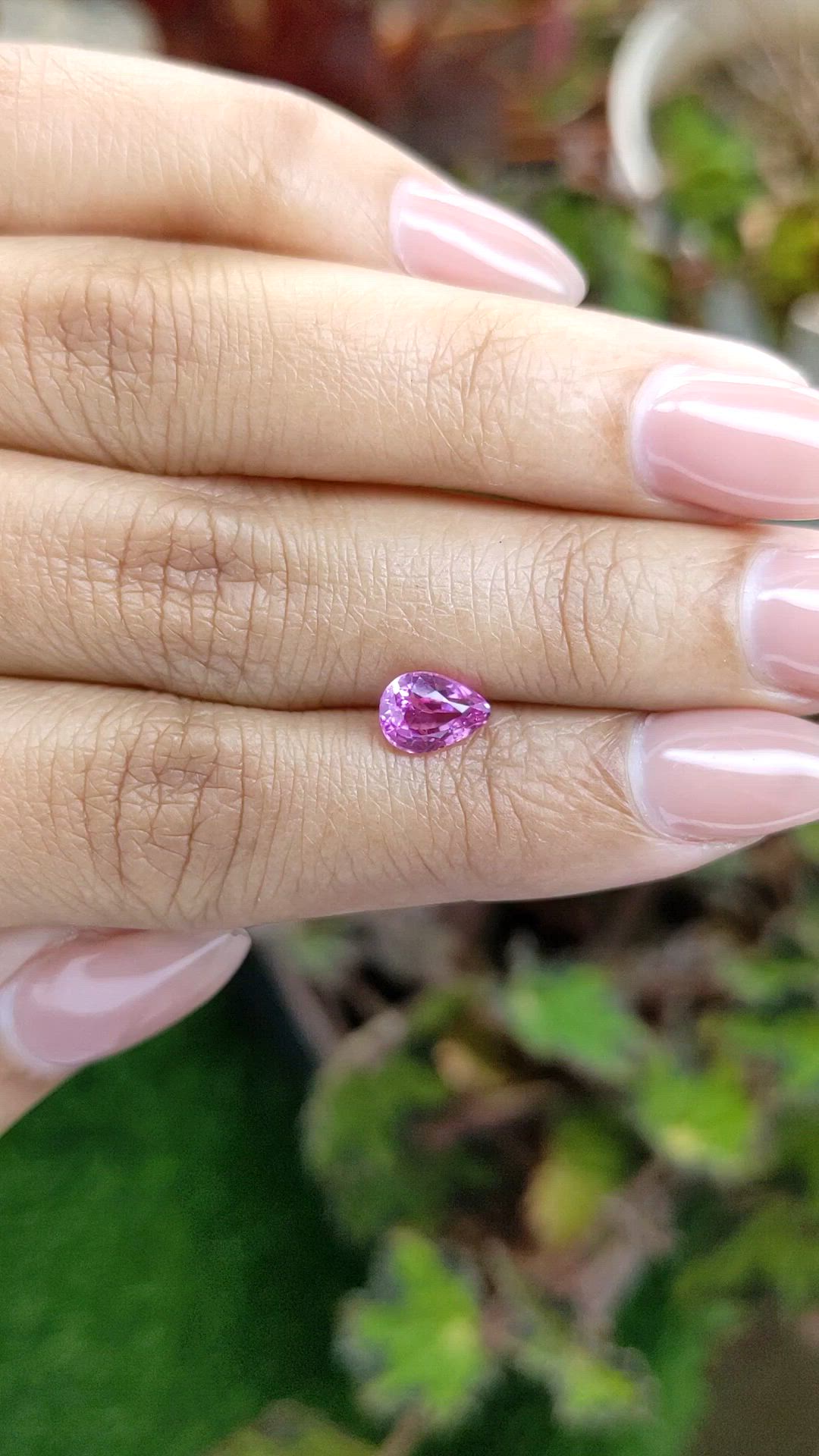 1.27 Ct. Pink Sapphire from Ceylon (Sri Lanka) Size Video