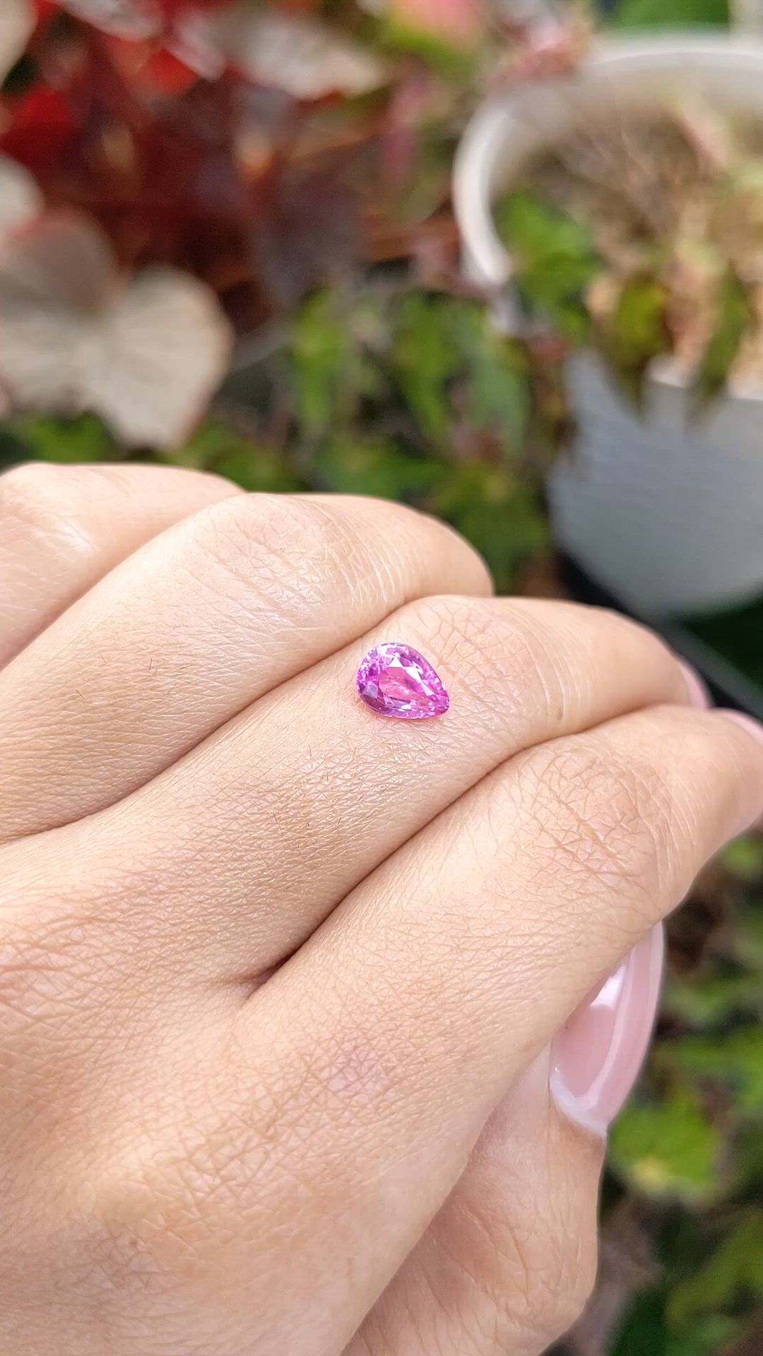 1.27 Ct. Pink Sapphire from Ceylon (Sri Lanka) Size Video