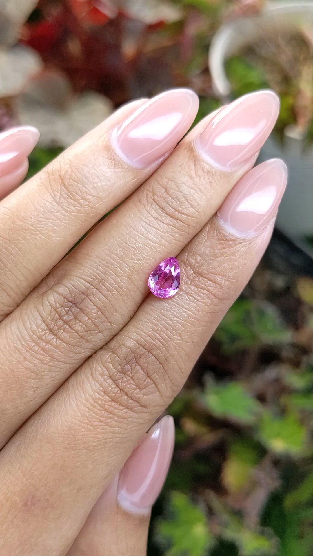 1.27 Ct. Pink Sapphire from Ceylon (Sri Lanka) Size Video