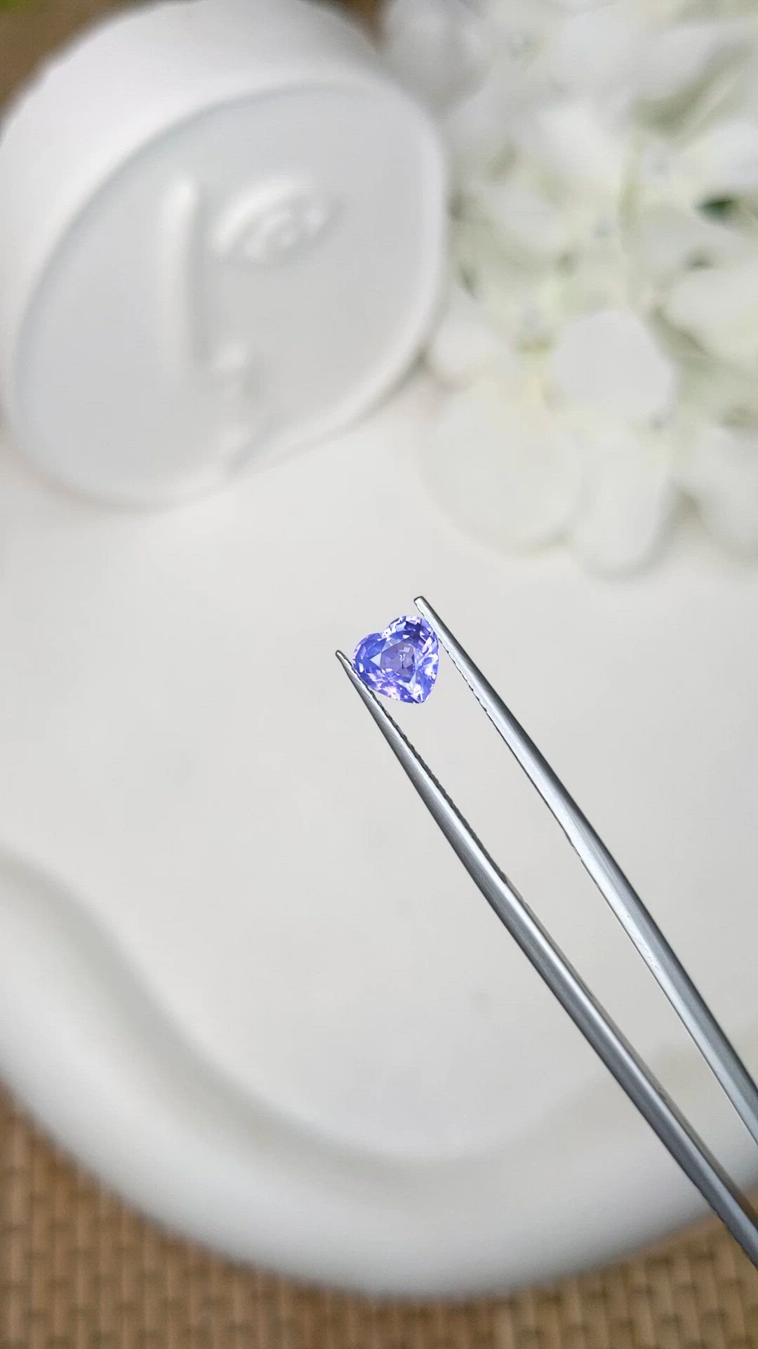 1.07 Ct. Violet Sapphire from Ceylon (Sri Lanka) Size Video