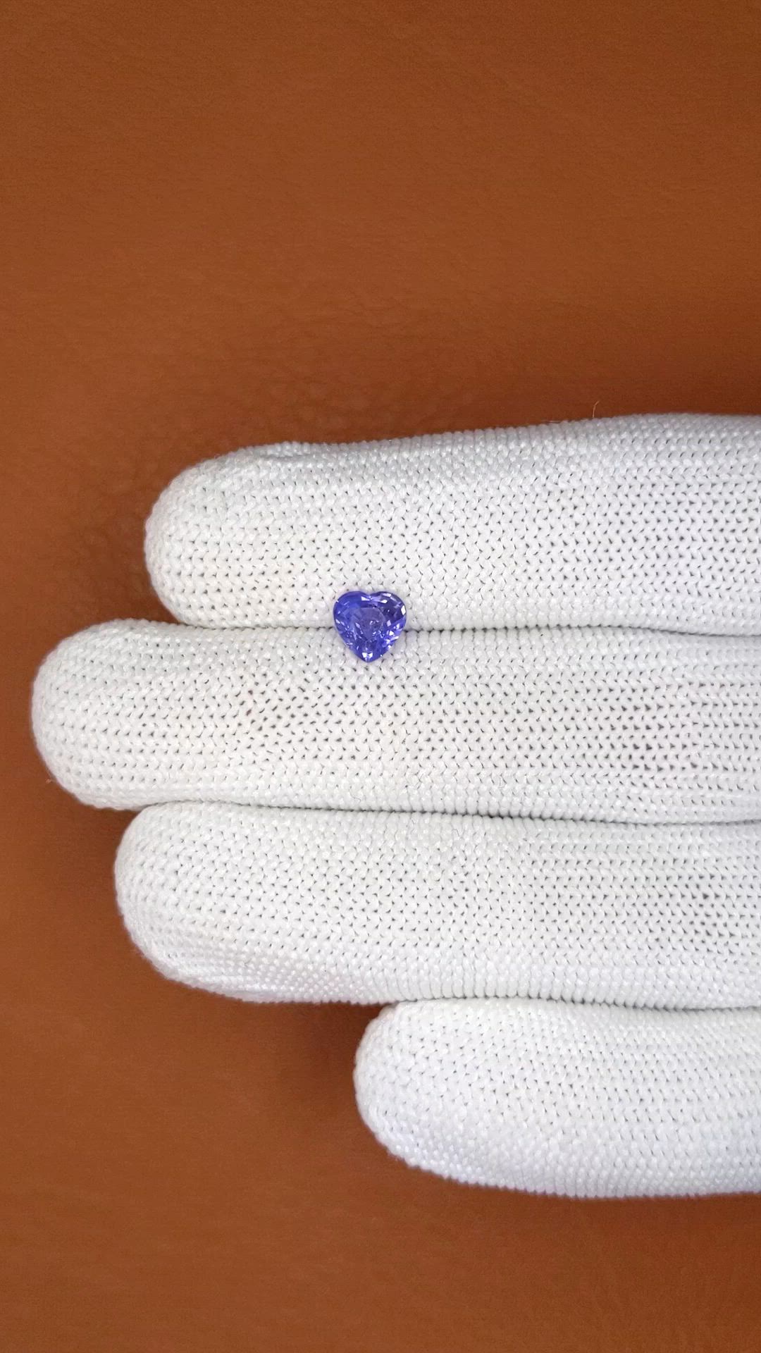 1.07 Ct. Violet Sapphire from Ceylon (Sri Lanka) Size Video