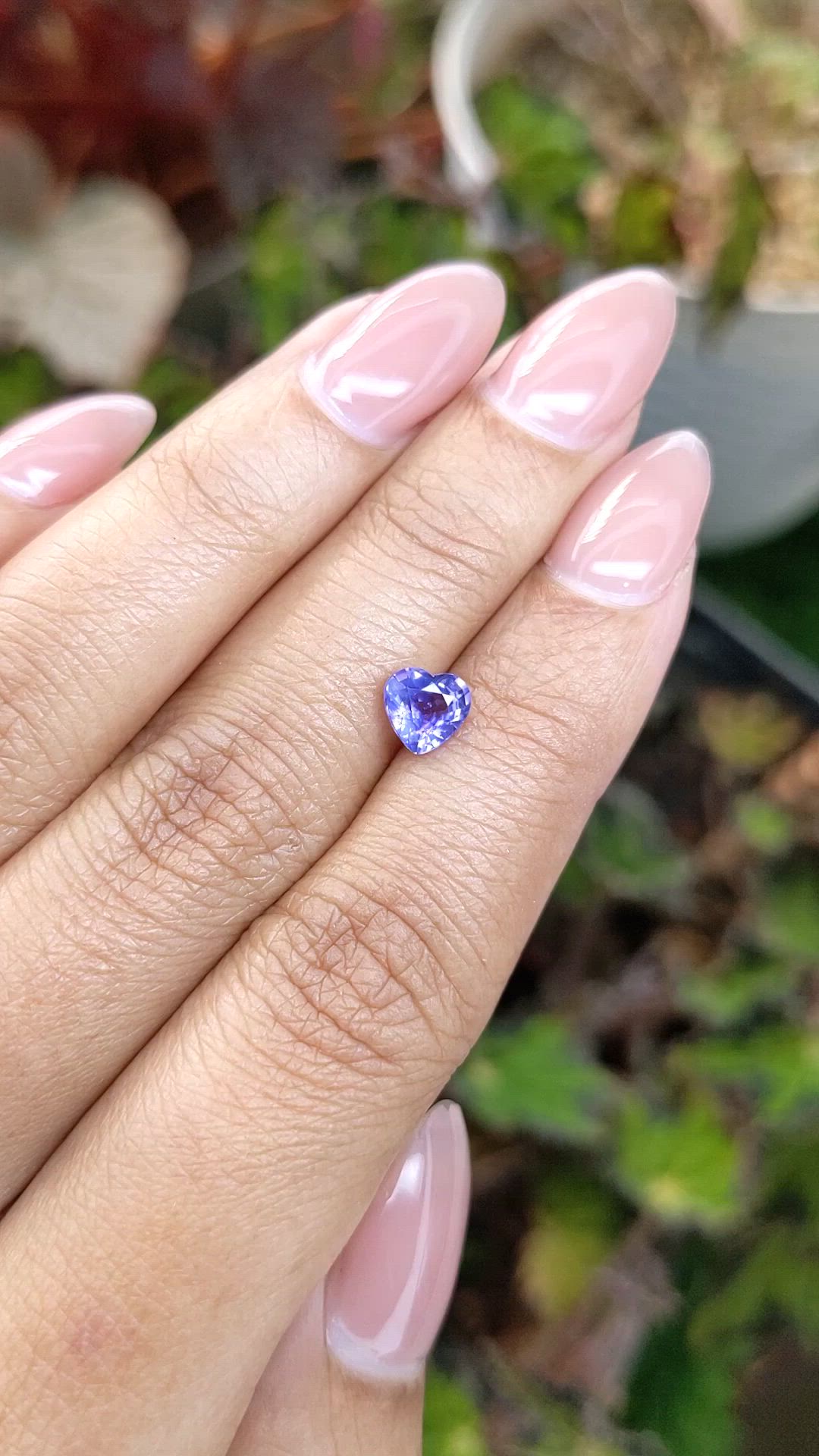 1.07 Ct. Violet Sapphire from Ceylon (Sri Lanka) Size Video