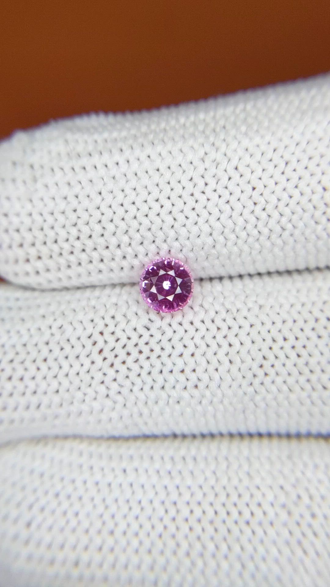 0.67 Ct. Pink Sapphire from Ceylon (Sri Lanka) Size Video
