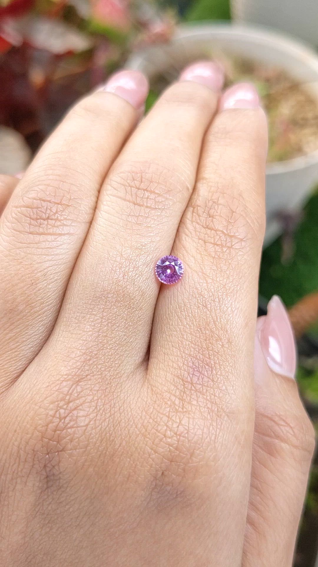 0.67 Ct. Pink Sapphire from Ceylon (Sri Lanka) Size Video