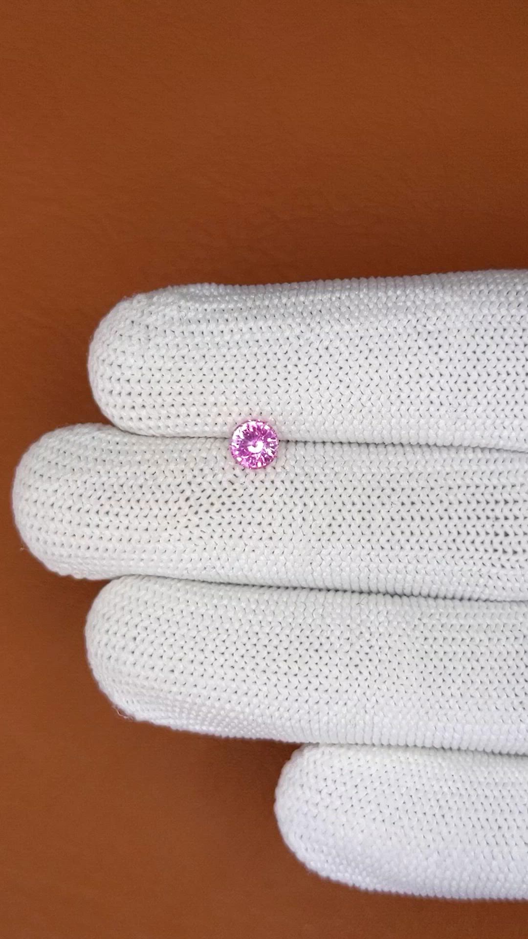 0.67 Ct. Pink Sapphire from Ceylon (Sri Lanka) Size Video