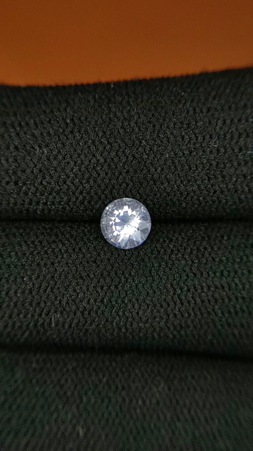 0.74 Ct. White Sapphire from Ceylon (Sri Lanka) Size Video