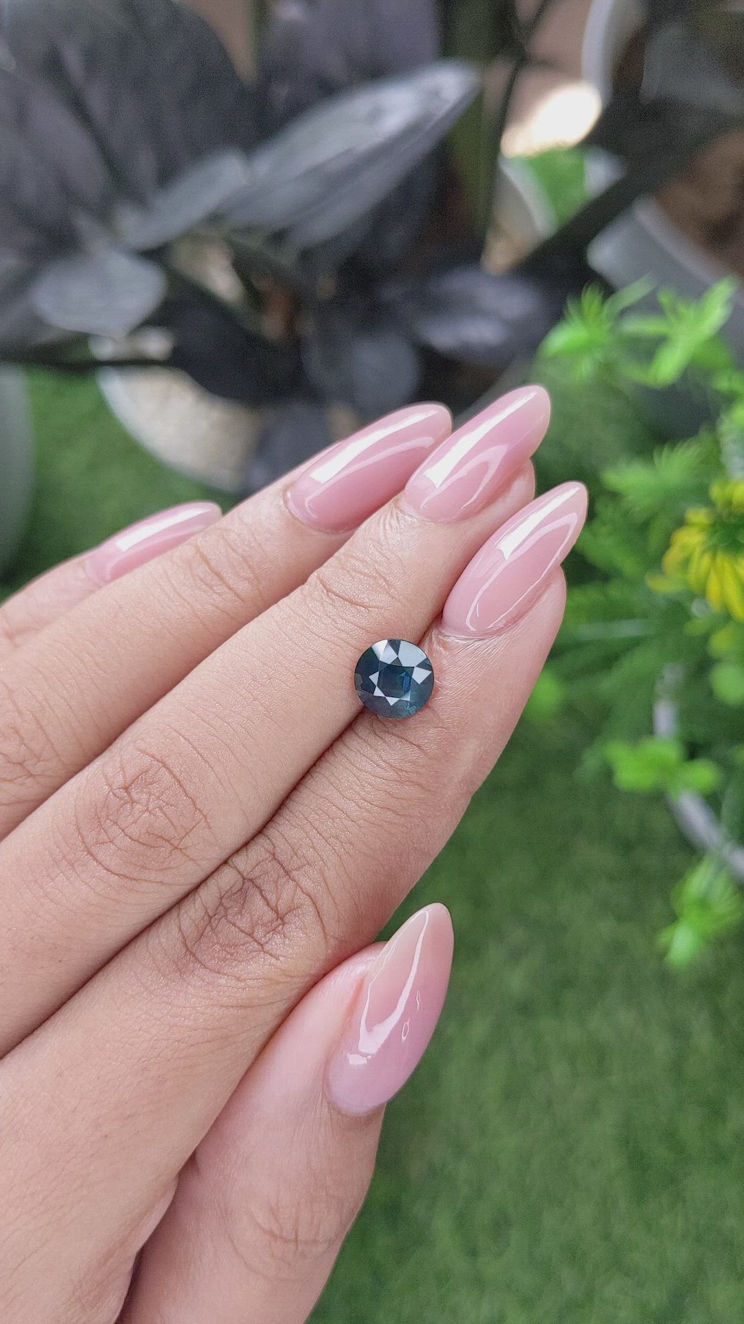 1.76 Ct. Greenish Blue Sapphire from Madagascar Size Video