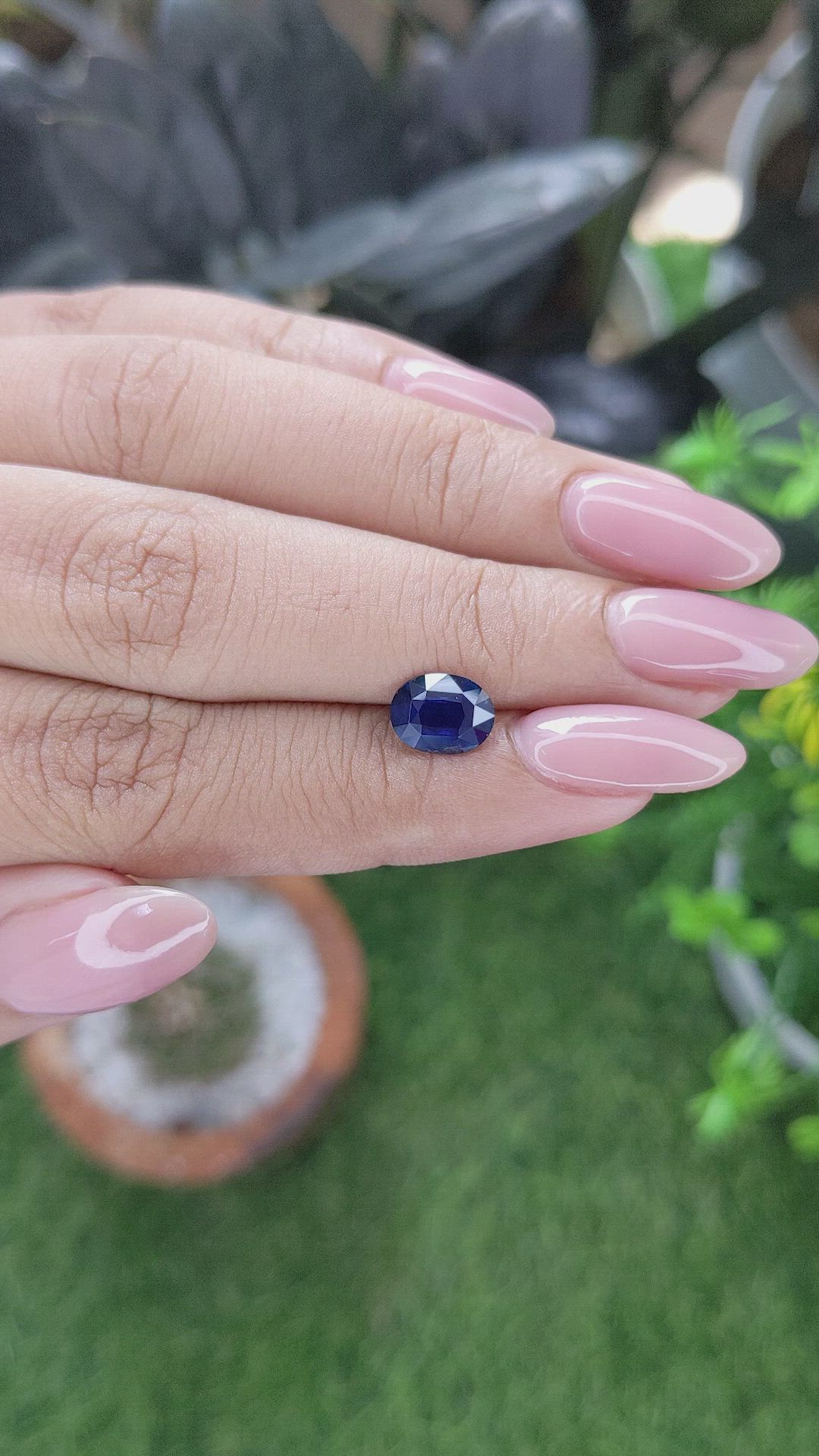 1.63 Ct. Blue Sapphire from Madagascar Size Video
