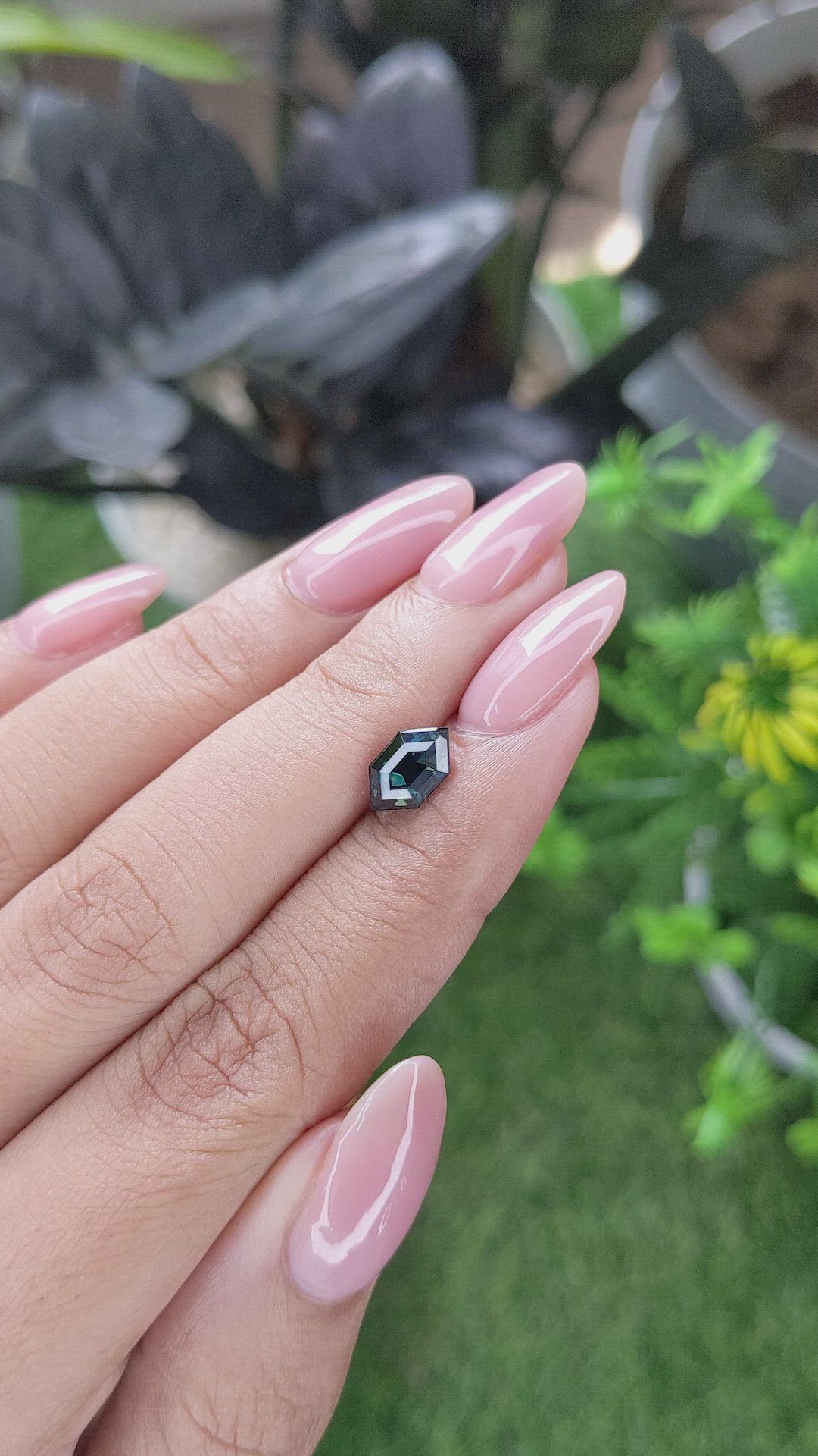 1.66 Ct. Greenish Blue Sapphire from Madagascar Size Video
