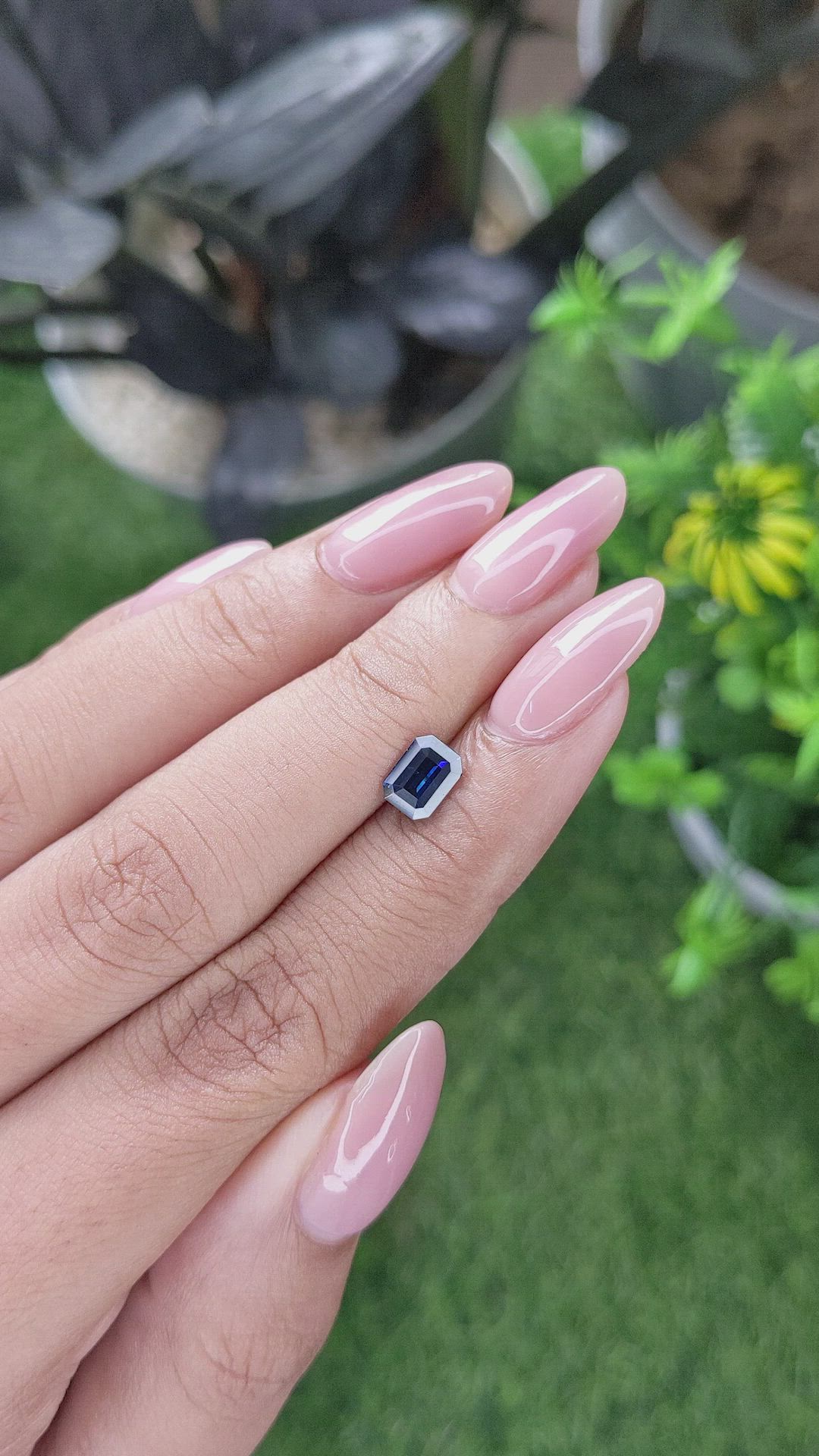 1.05 Ct. Greenish Blue Sapphire from Madagascar Size Video