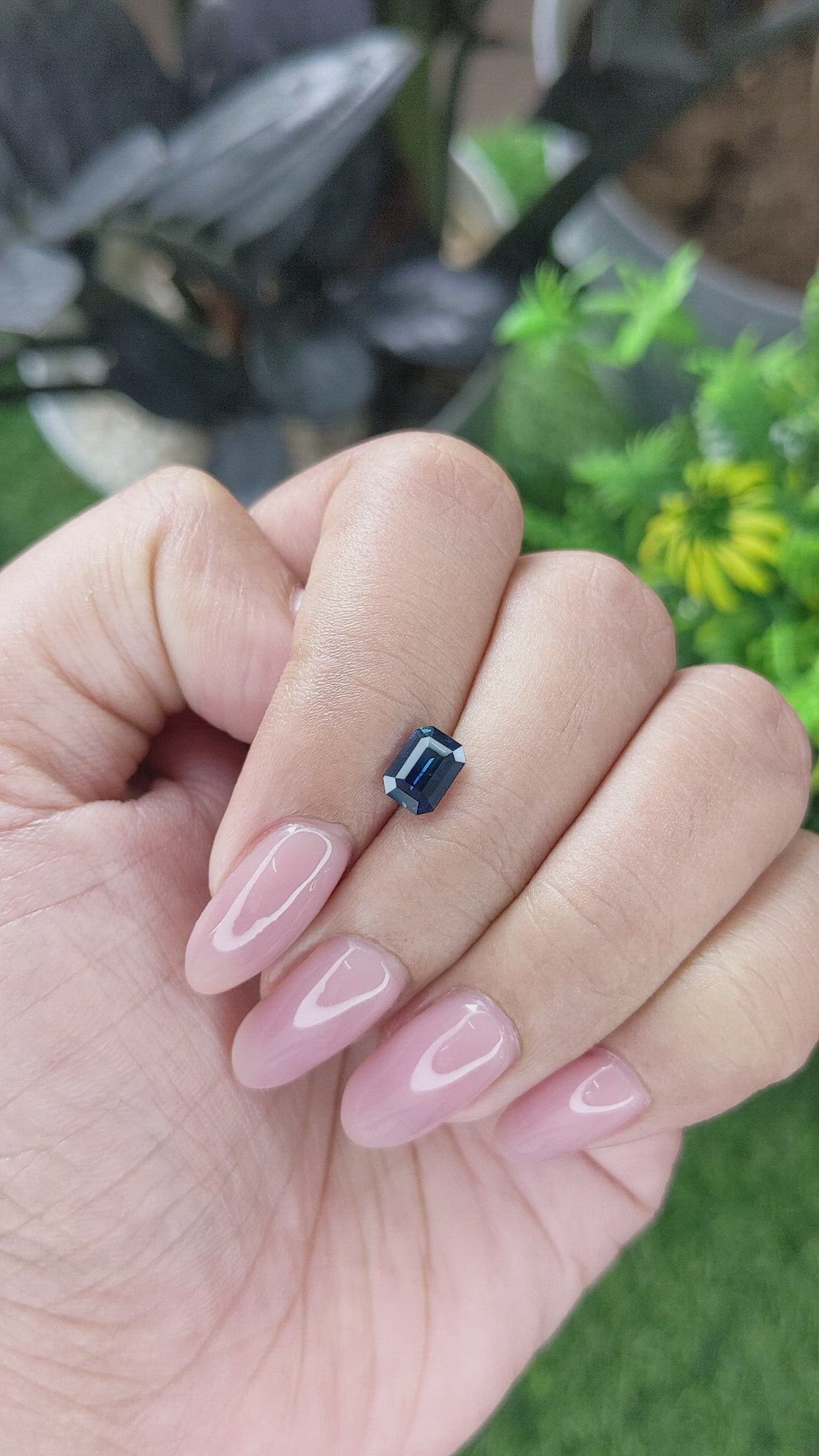 1.05 Ct. Greenish Blue Sapphire from Madagascar Size Video