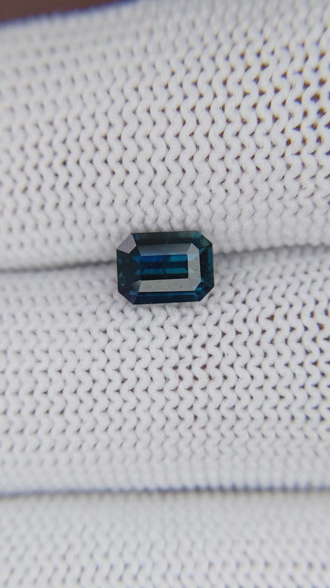 1.05 Ct. Greenish Blue Sapphire from Madagascar Size Video