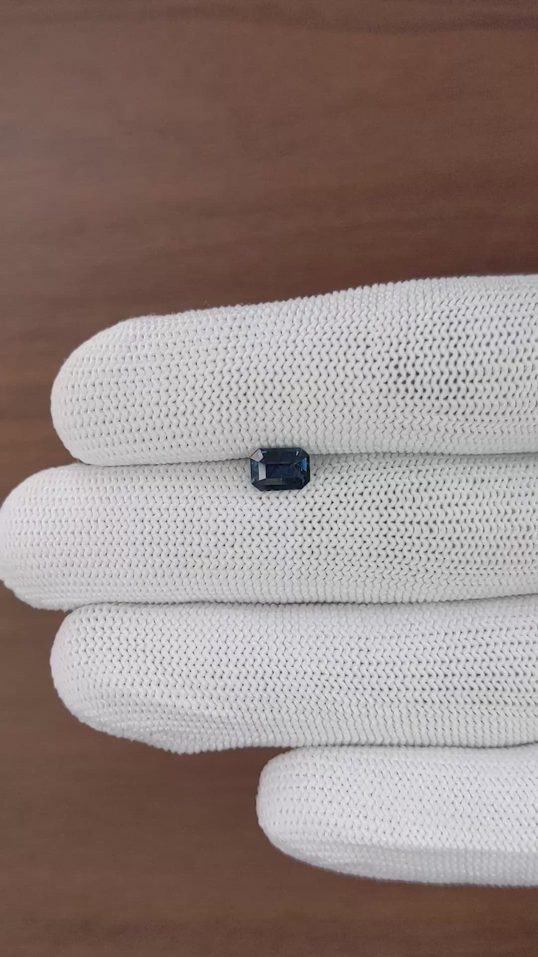 1.05 Ct. Greenish Blue Sapphire from Madagascar Size Video
