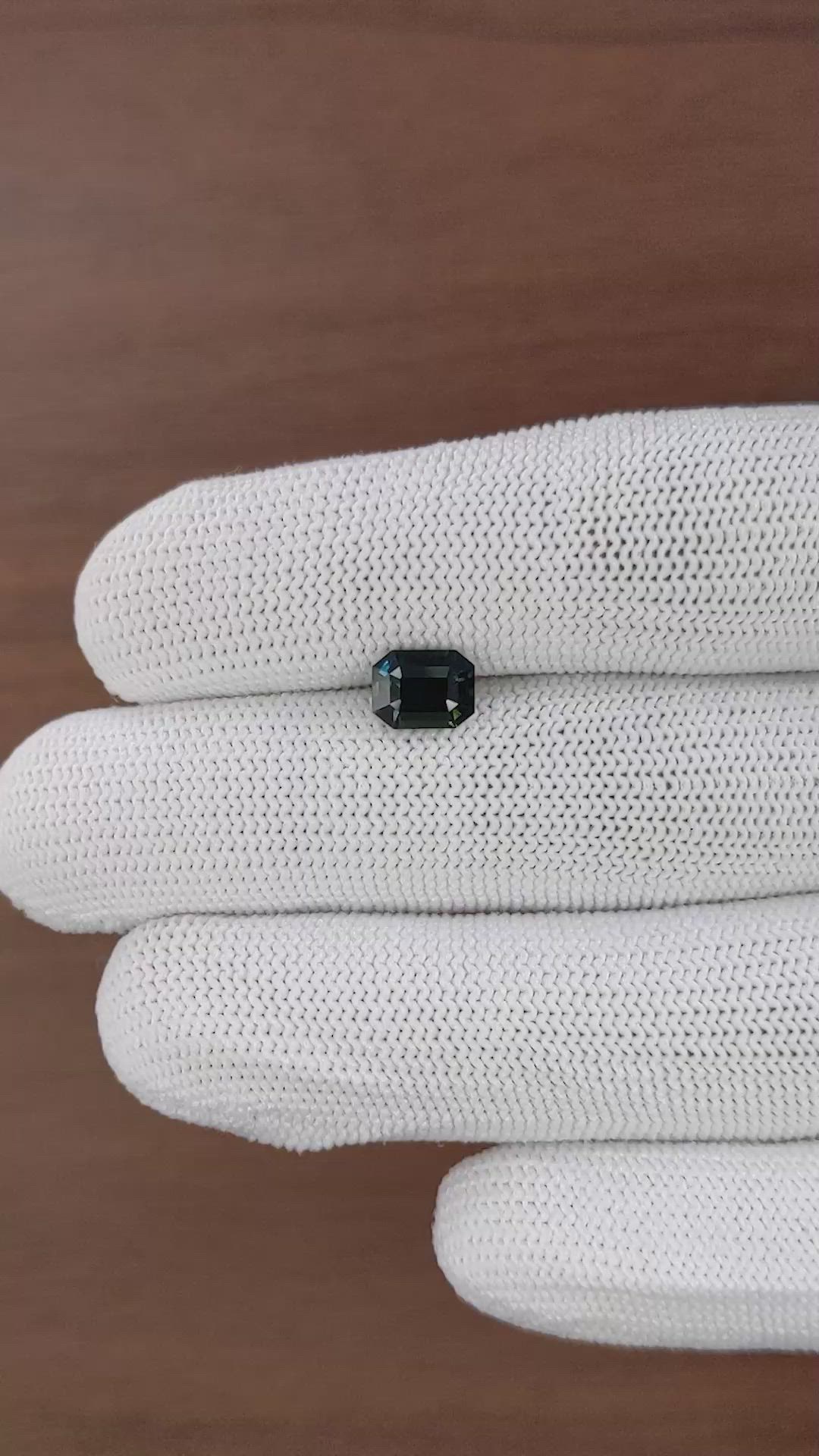 1.64 Ct. Bluish Green Sapphire from Madagascar Size Video