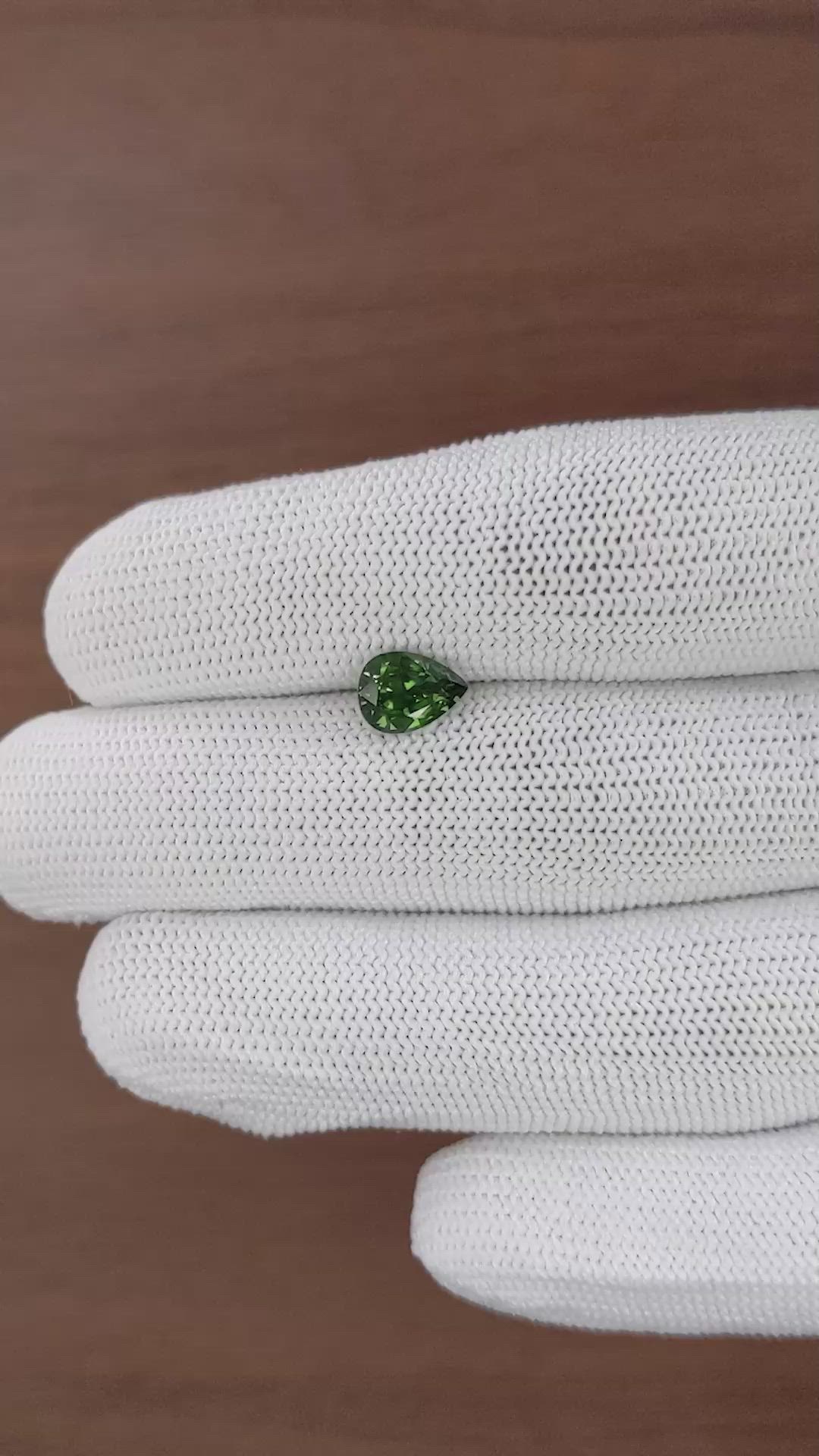 1.74 Ct. Green Sapphire from Madagascar Size Video
