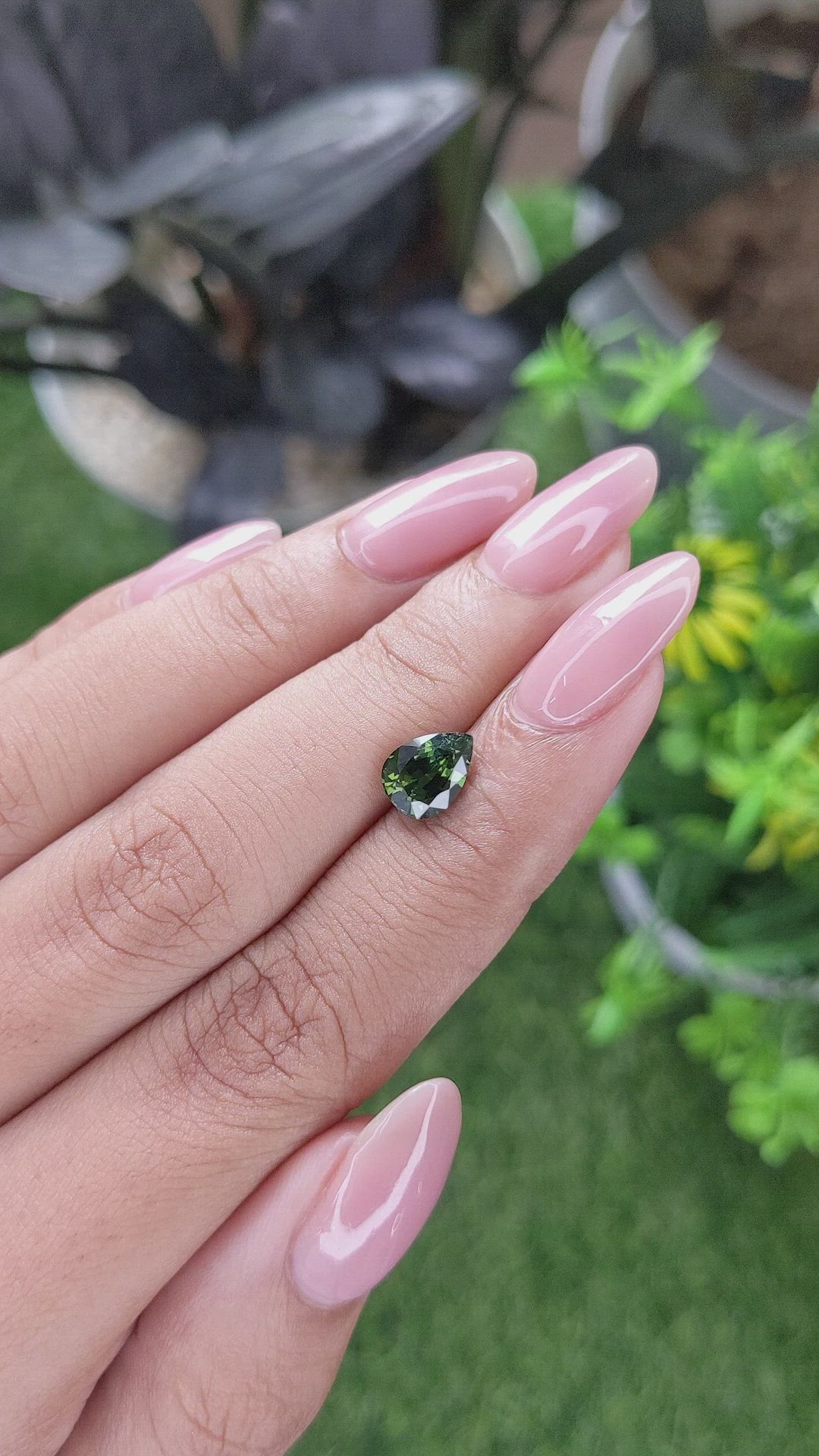 1.74 Ct. Green Sapphire from Madagascar Size Video