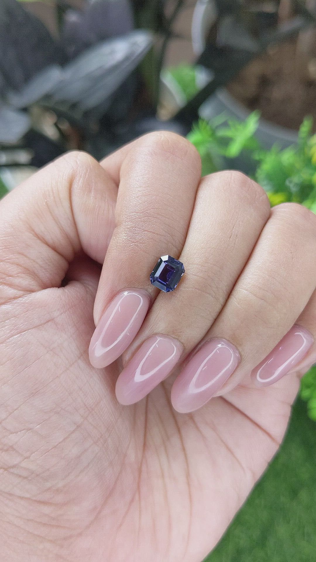 1.20 Ct. Bluish Purple Sapphire from Madagascar Size Video