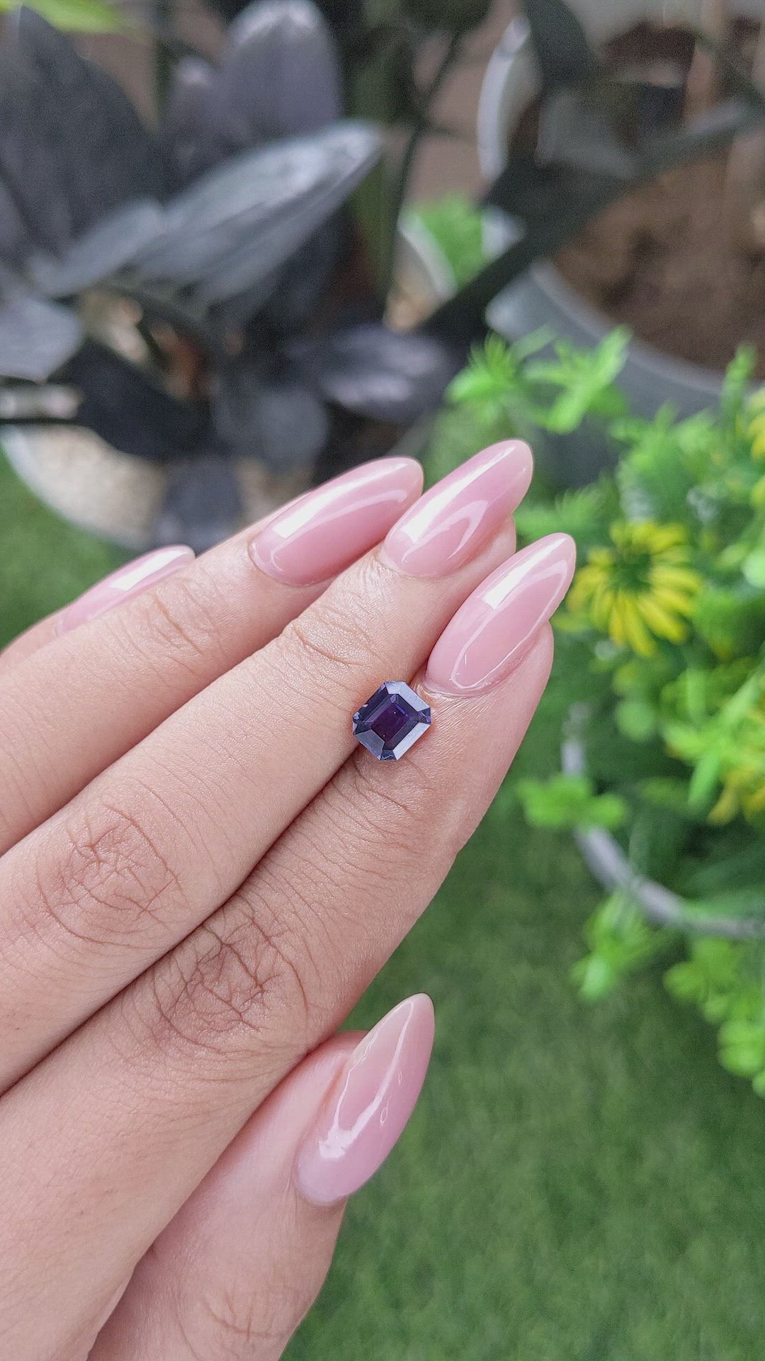 1.20 Ct. Bluish Purple Sapphire from Madagascar Size Video