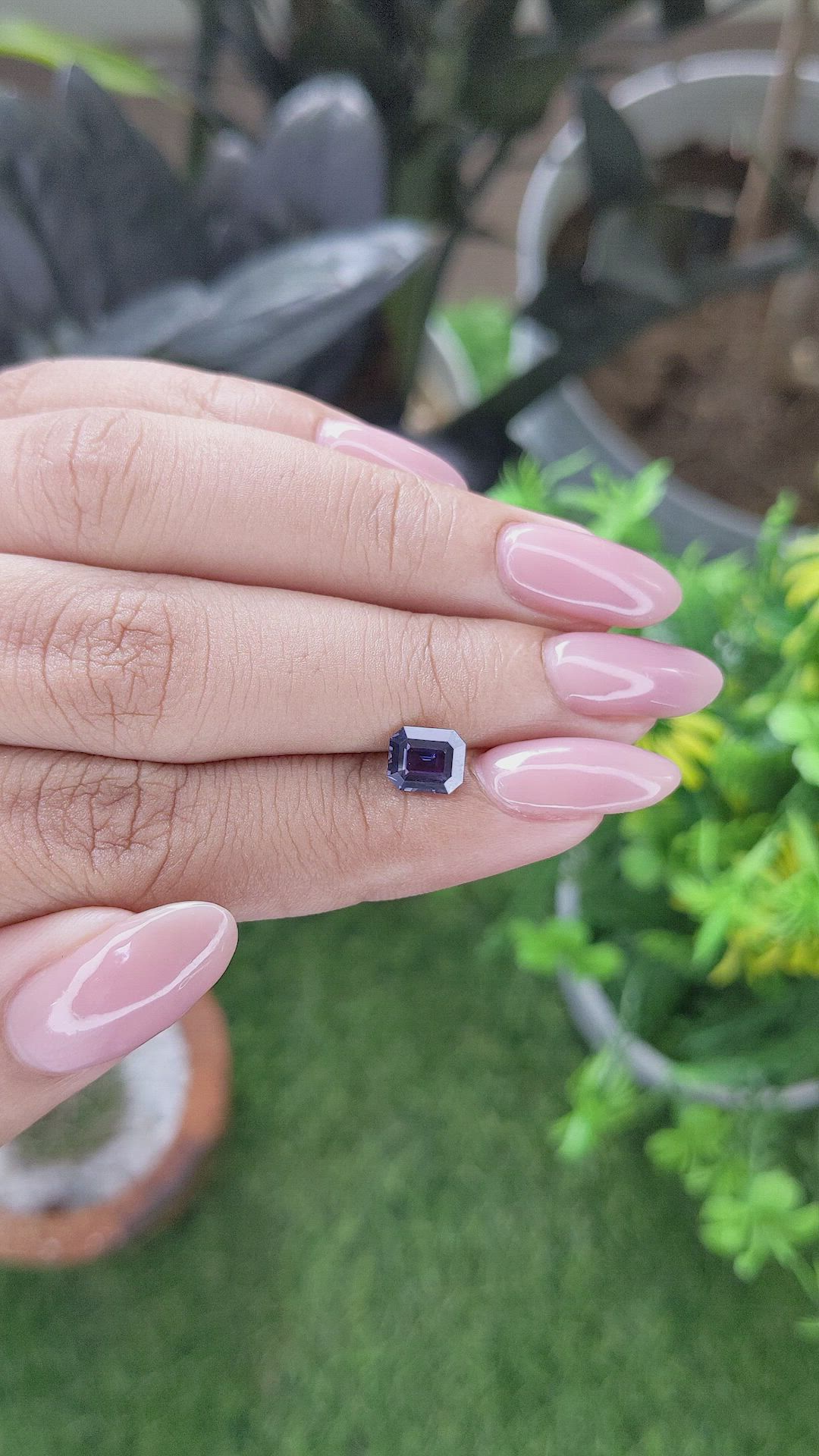 1.20 Ct. Bluish Purple Sapphire from Madagascar Size Video