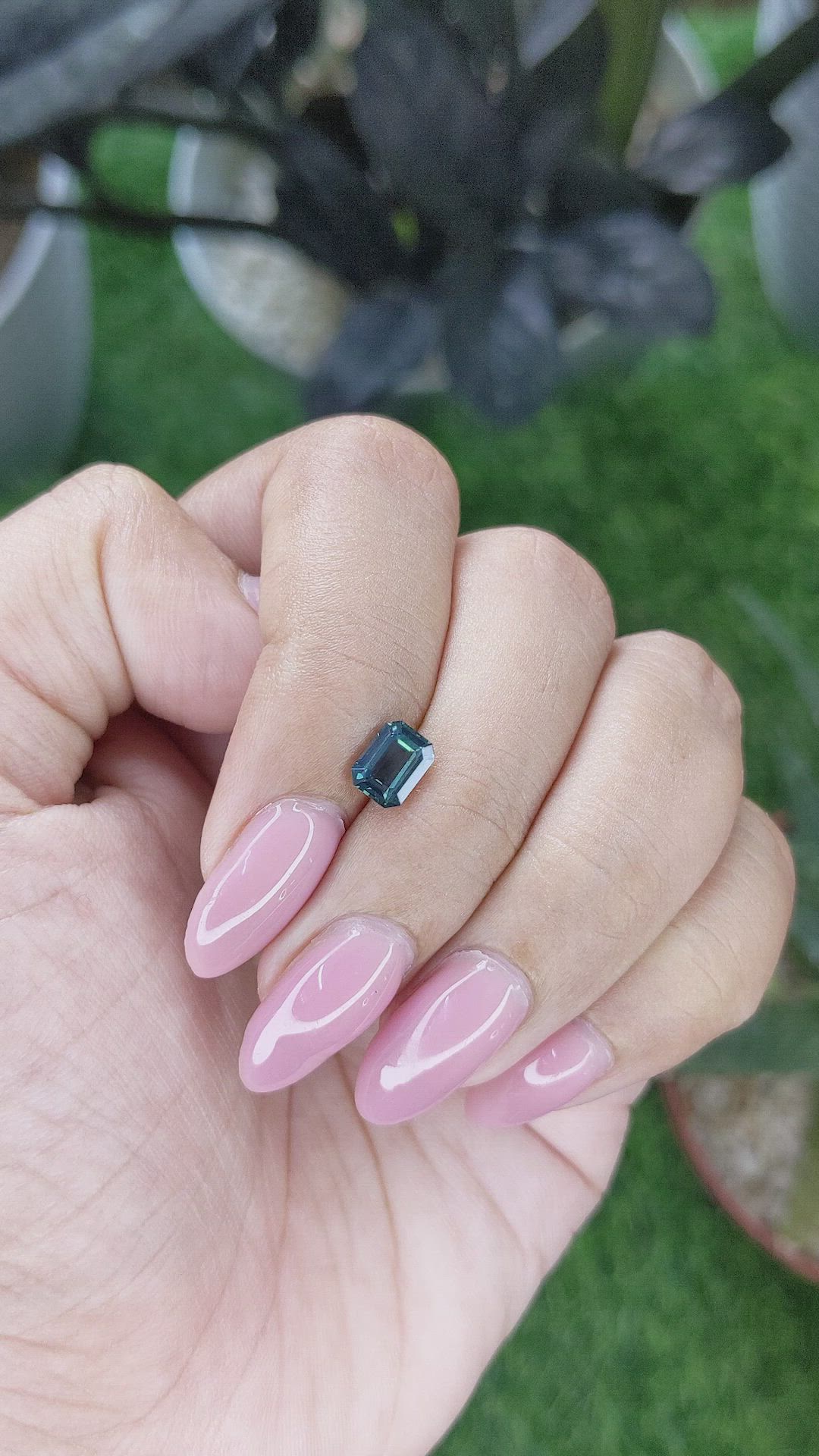 1.04 Ct. Greenish Blue Sapphire from Madagascar Size Video