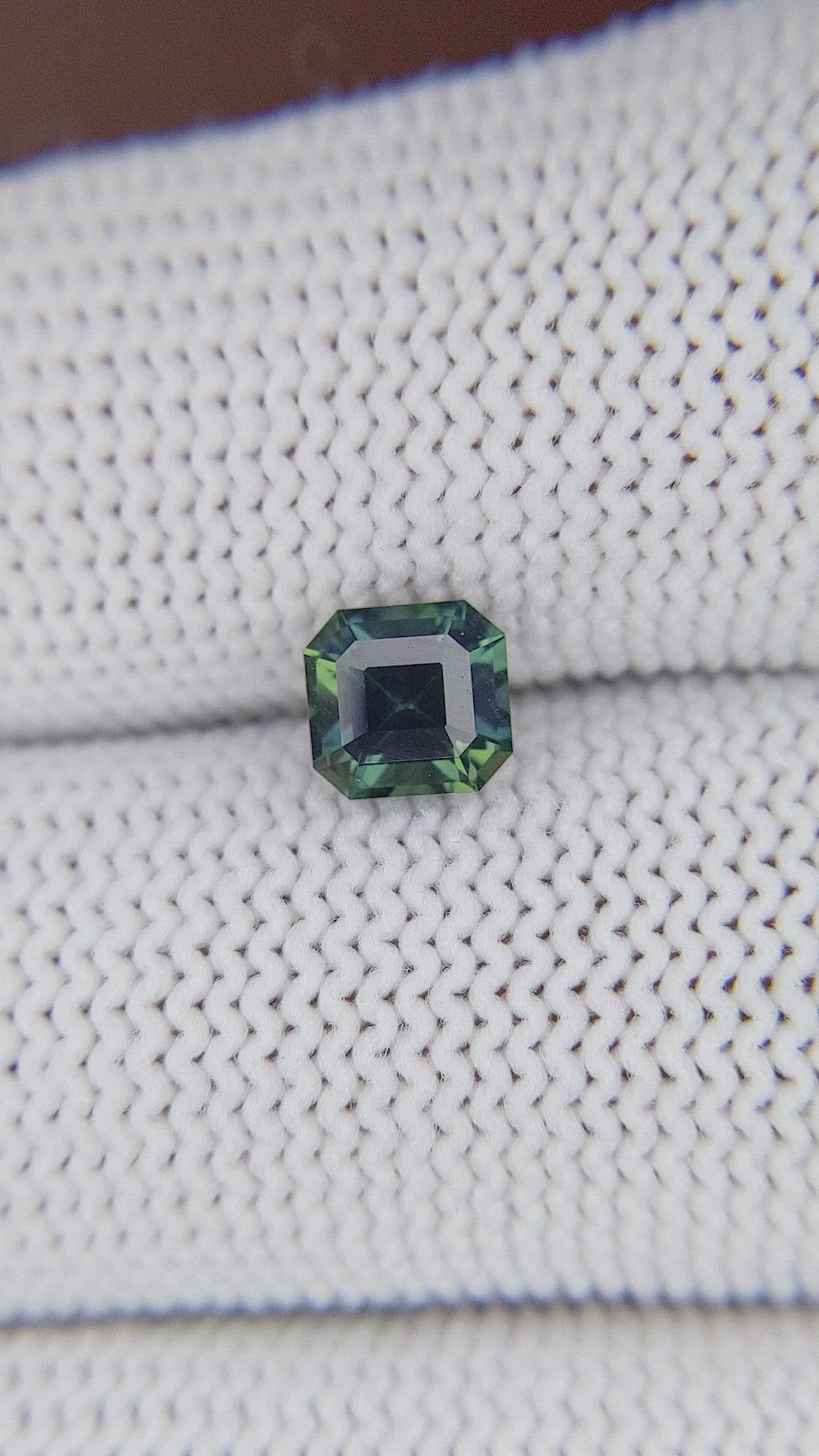 1.12 Ct. Bluish Green Sapphire from Madagascar Size Video