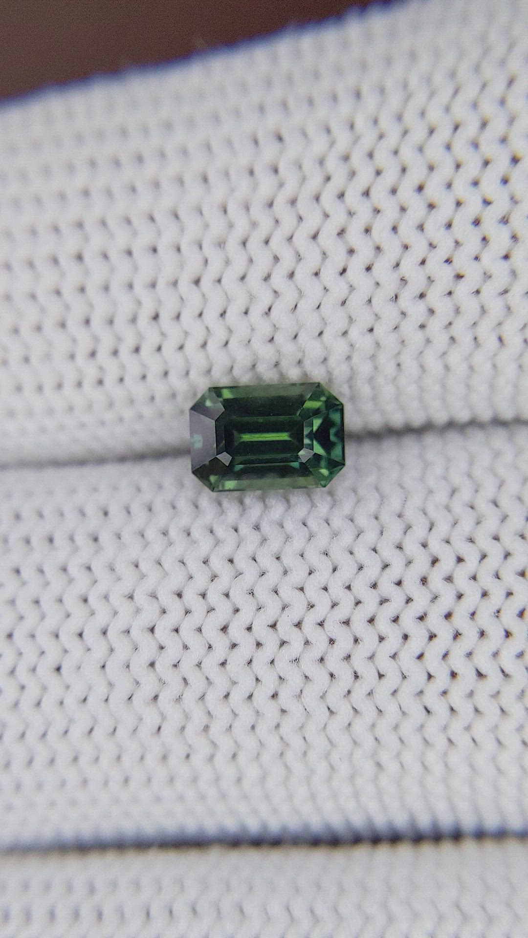 1.17 Ct. Bluish Green Sapphire from Madagascar Size Video