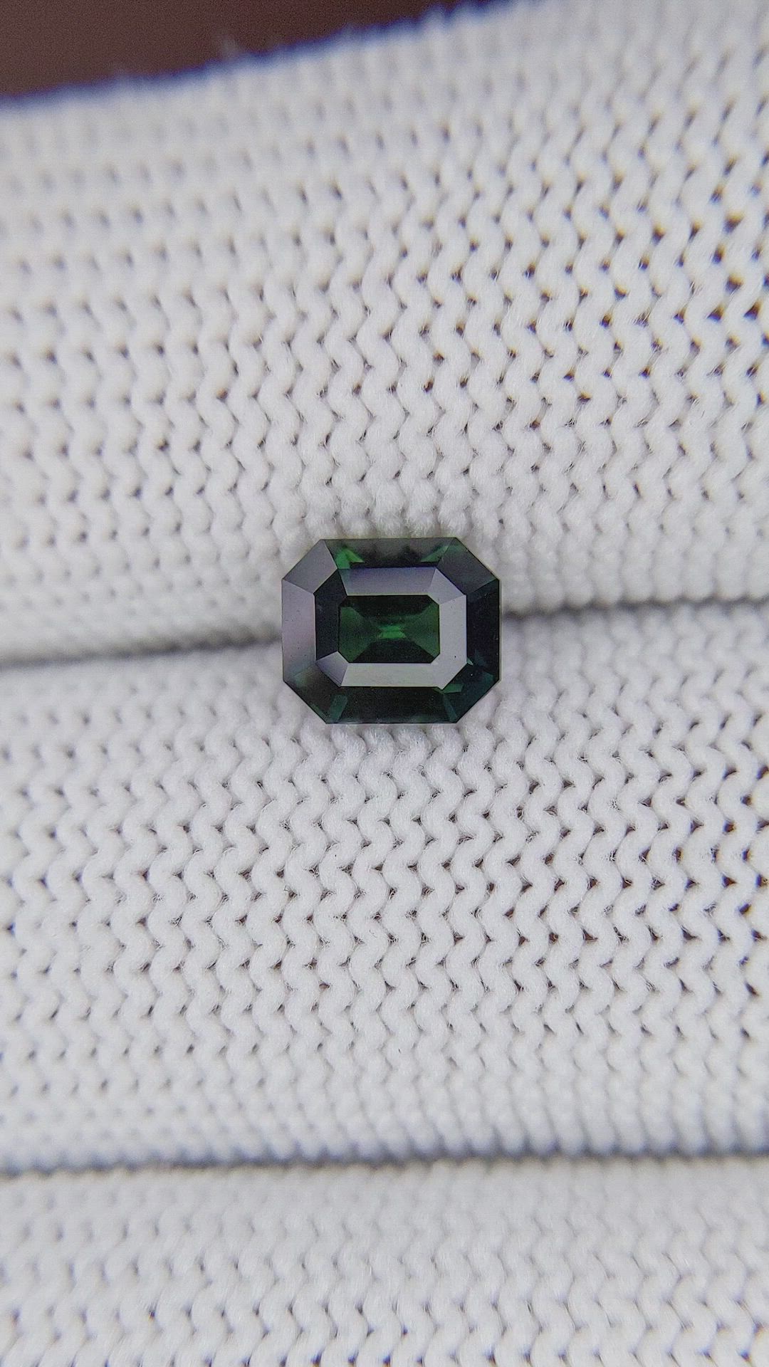 1.58 Ct. Bluish Green Sapphire from Madagascar Size Video