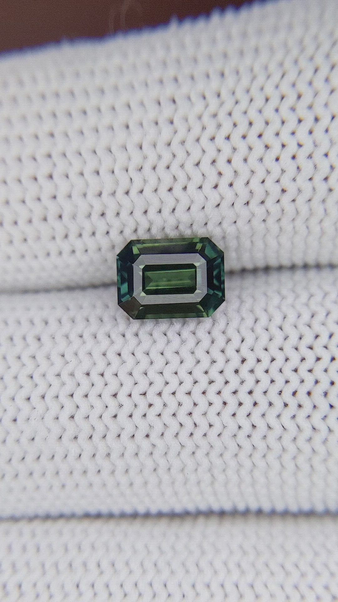 1.59 Ct. Bluish Green Sapphire from Madagascar Size Video