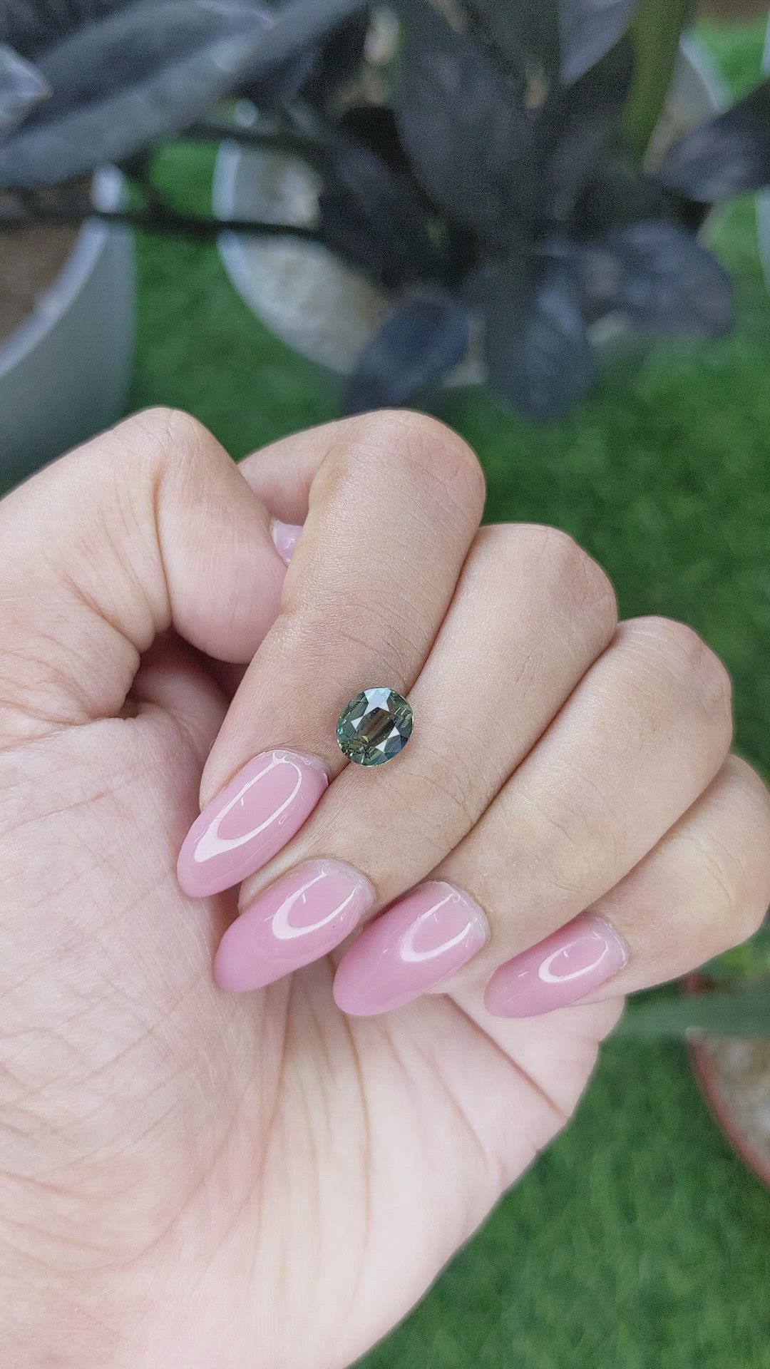 2.10 Ct. Green Sapphire from Madagascar Size Video