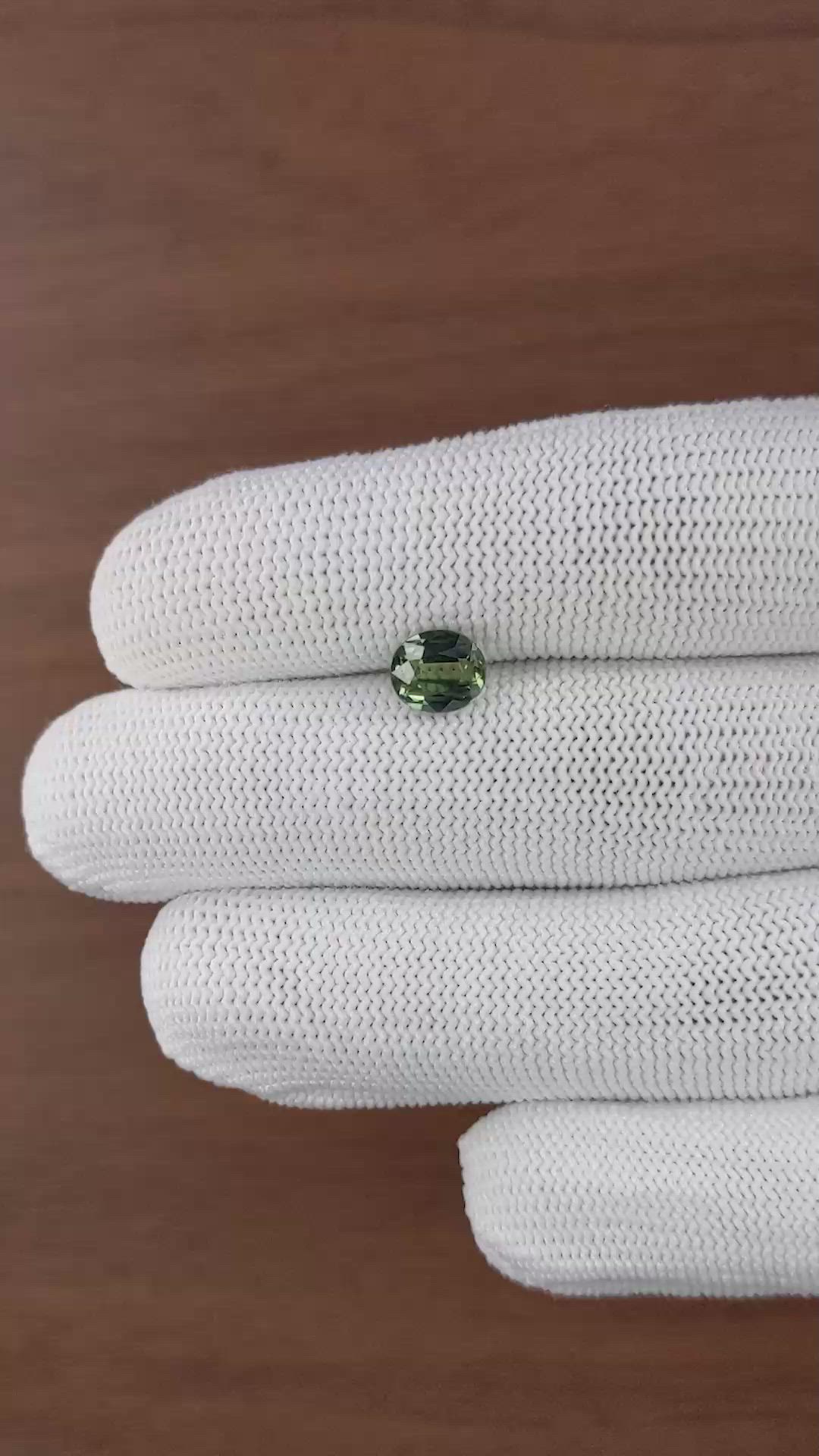 2.10 Ct. Green Sapphire from Madagascar Size Video