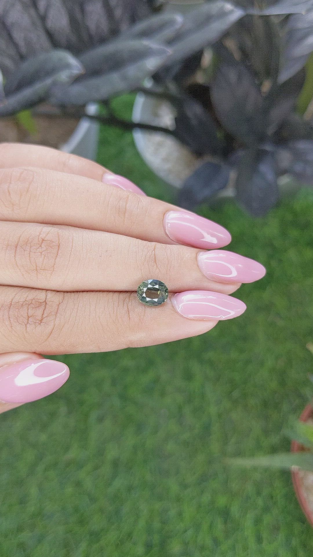 2.10 Ct. Green Sapphire from Madagascar Size Video