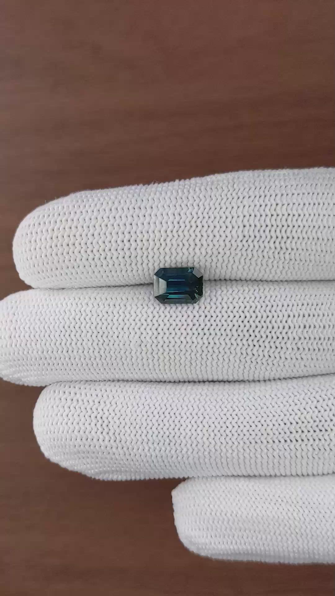 2.60 Ct. Greenish Blue Sapphire from Madagascar Size Video
